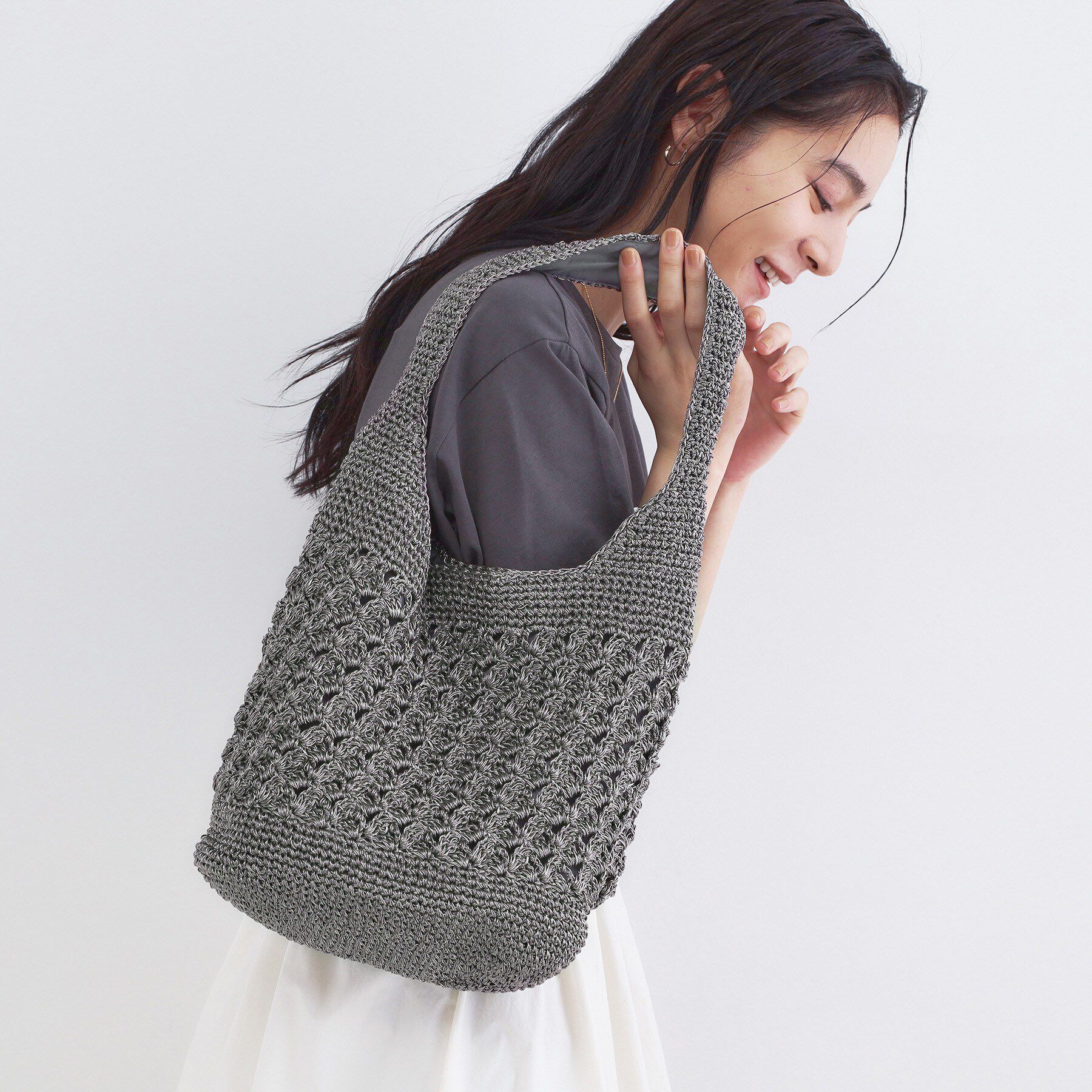 OPAQUE.CLIP「カギ針ラメワンショルダーバッグ」|ショルダー・メッセンジャー|