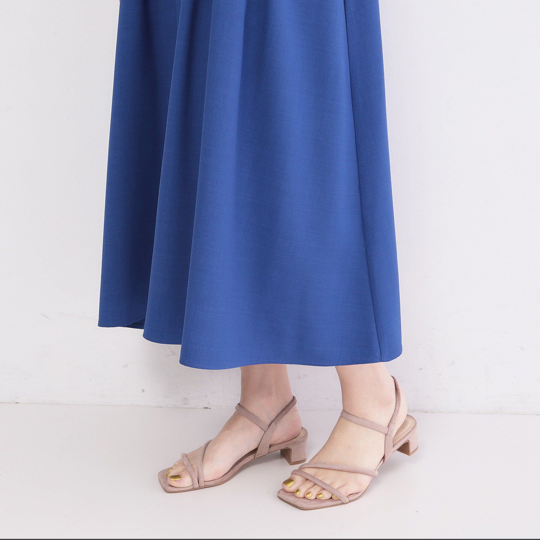 OPAQUE.CLIP「ウエストタック フレアワンピース【洗濯機OK／イージーアイロン】」|ワンピース|