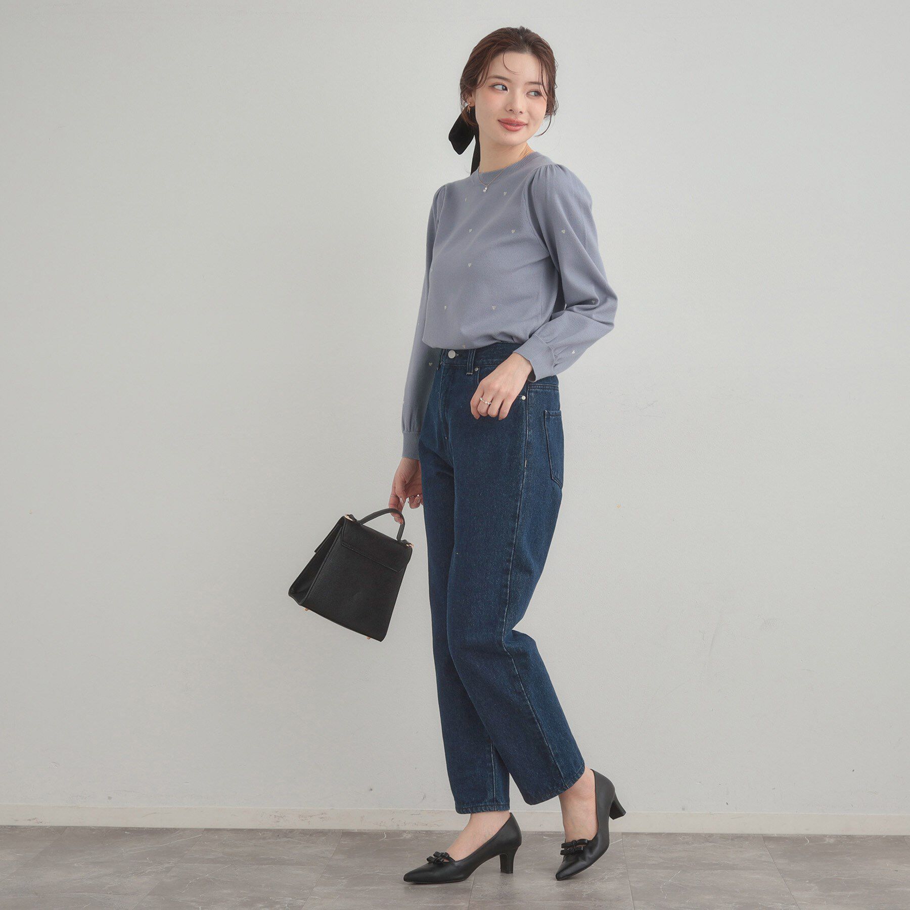 Couture broach「【着映え】ハートドットラメ刺繍ニット」|ニット・セーター|