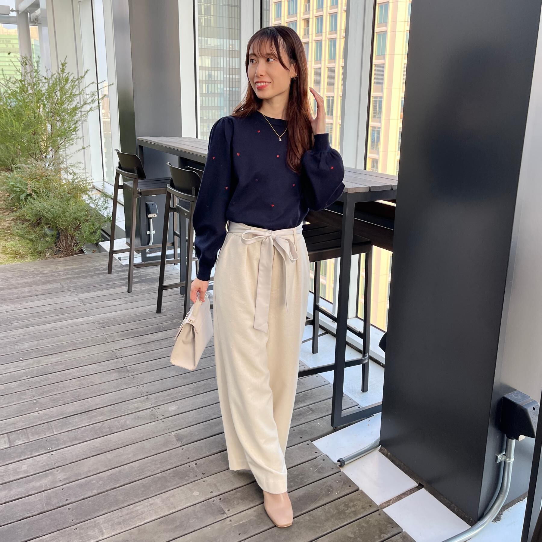 Couture broach「【着映え】ハートドットラメ刺繍ニット」|ニット・セーター|