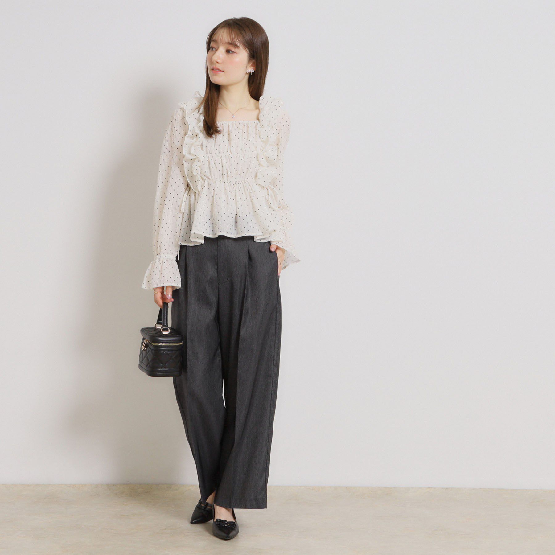 Couture broach「【洗える・S-LL】デニムライク ベルト付きパンツ」|その他|