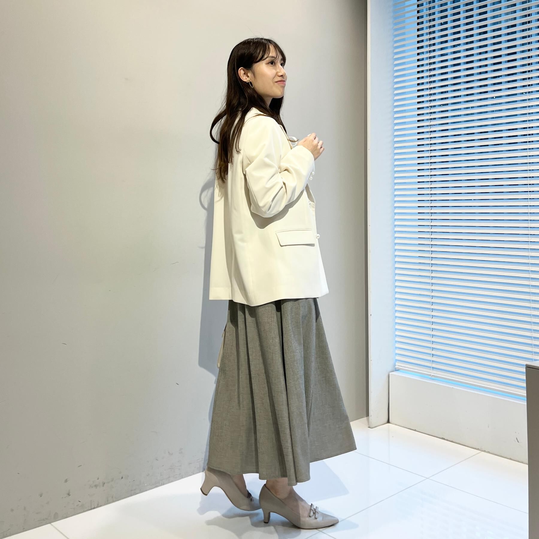 Couture broach「【洗える・通勤】パール調ボタン テーラードジャケット」|テーラードジャケット|