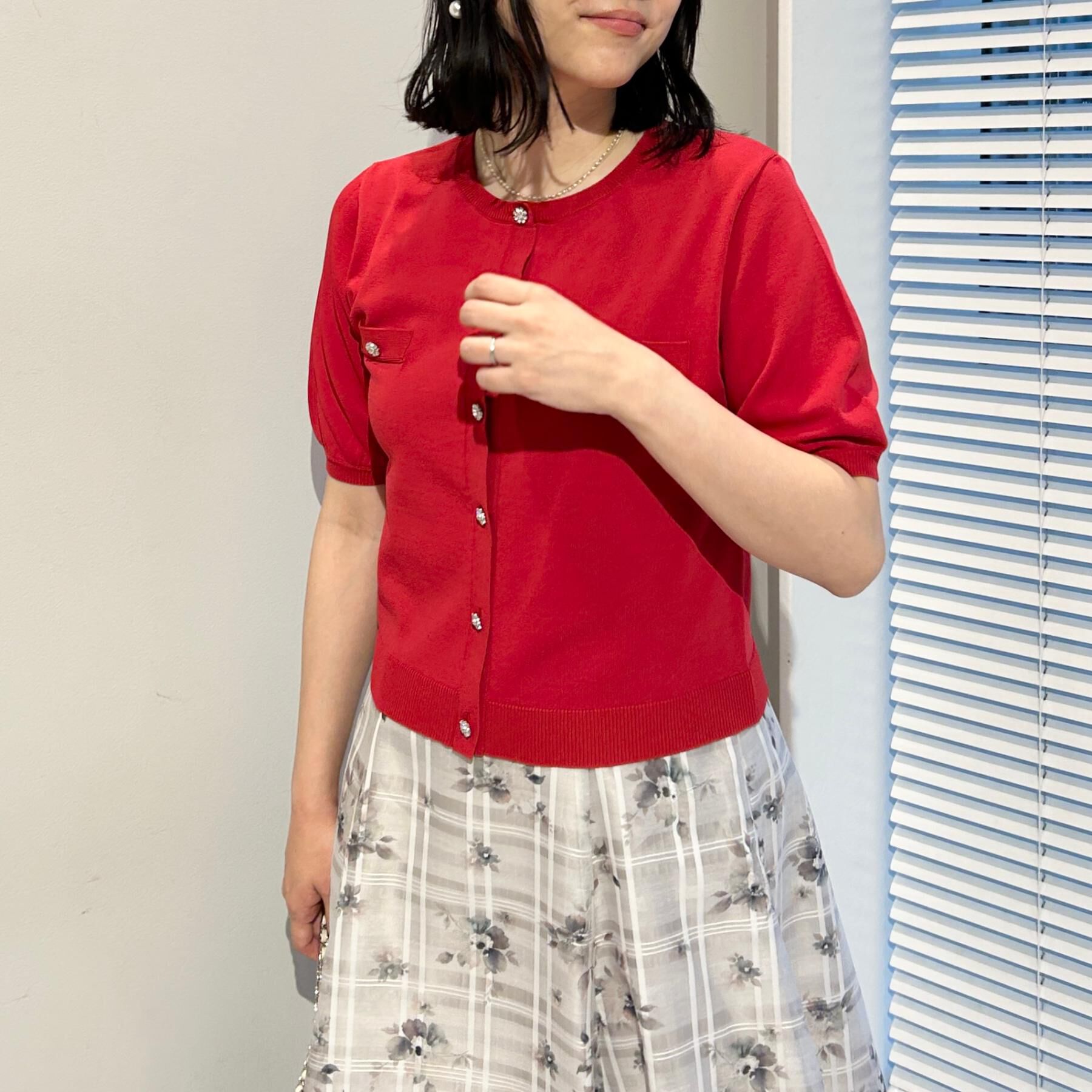 Couture broach「【洗える・着映え】ビジューボタン カーディガン」|カーディガン|