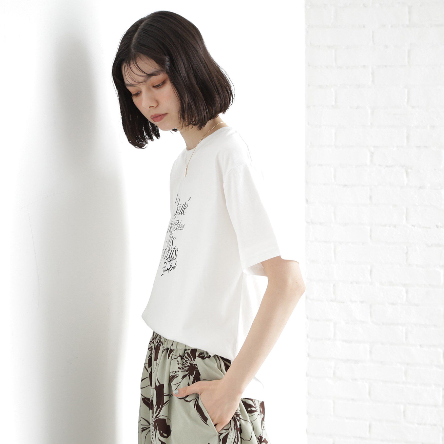 THE SHOP TK「ロゴアソートTシャツ【接触冷感/UVケア/洗濯機OK】」|Tシャツ・カットソー|