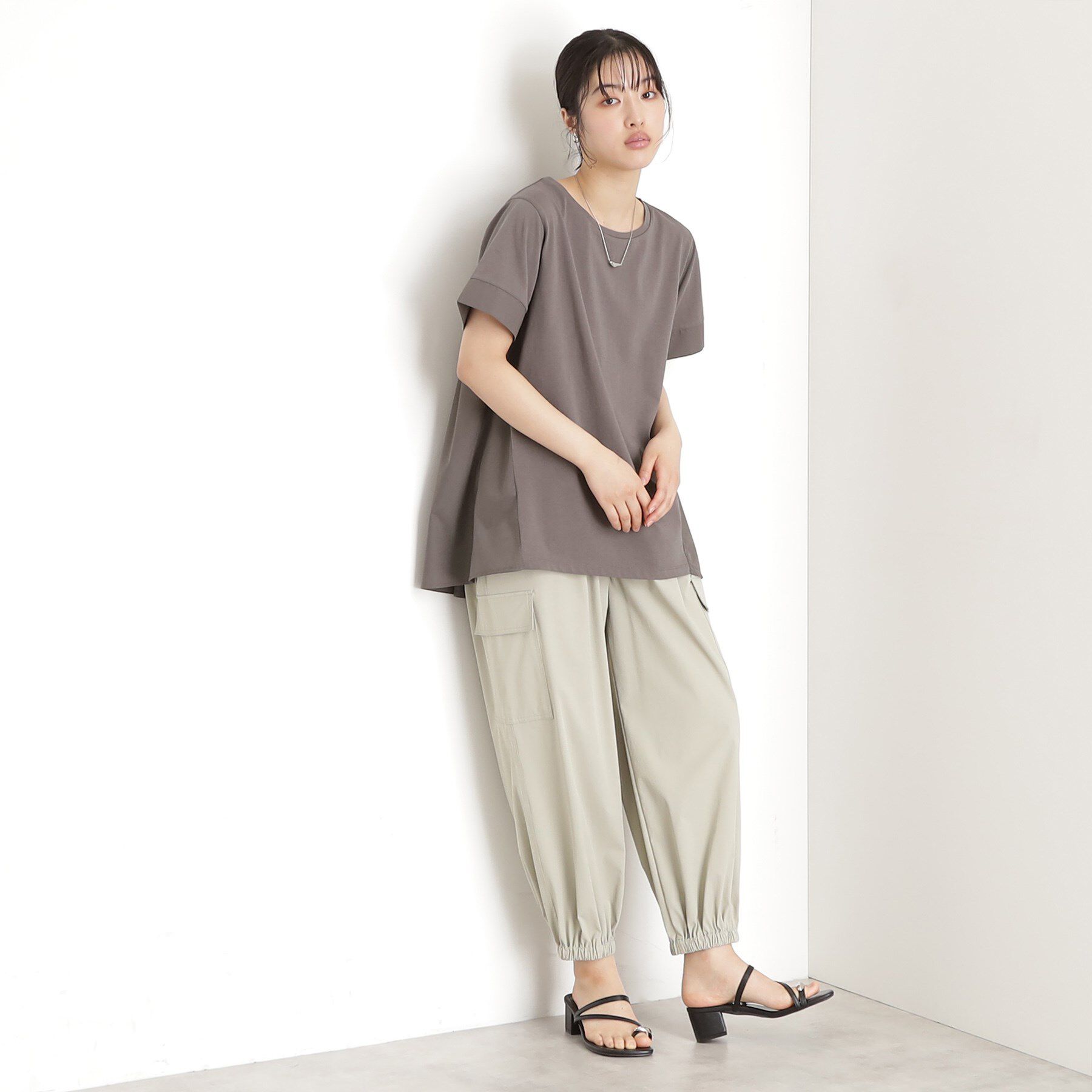 THE SHOP TK「切替バックギャザーチュニック【洗濯機OK/接触冷感/UV】」|チュニック|