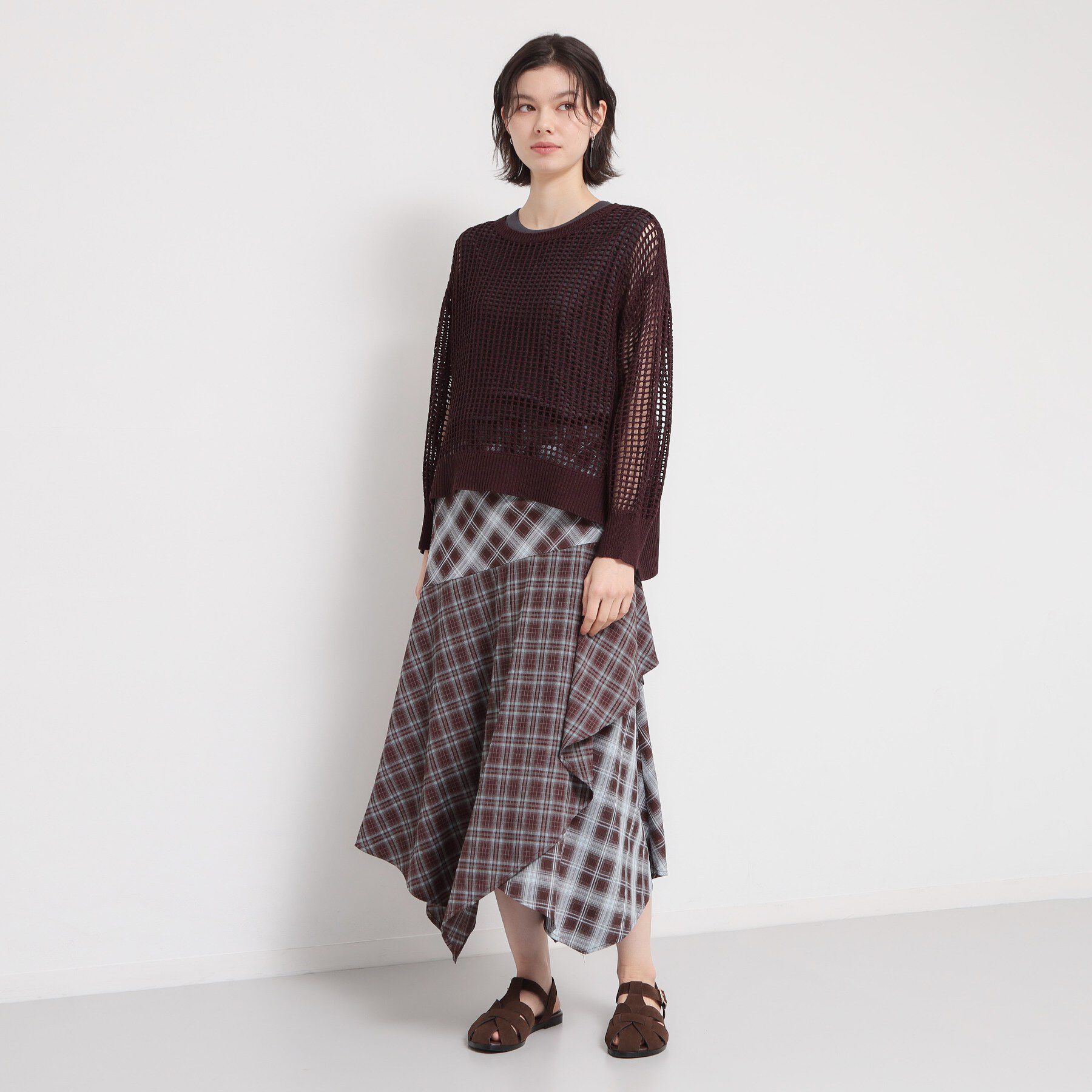 THE SHOP TK「メッシュニットプルオーバー」|ニット・セーター|