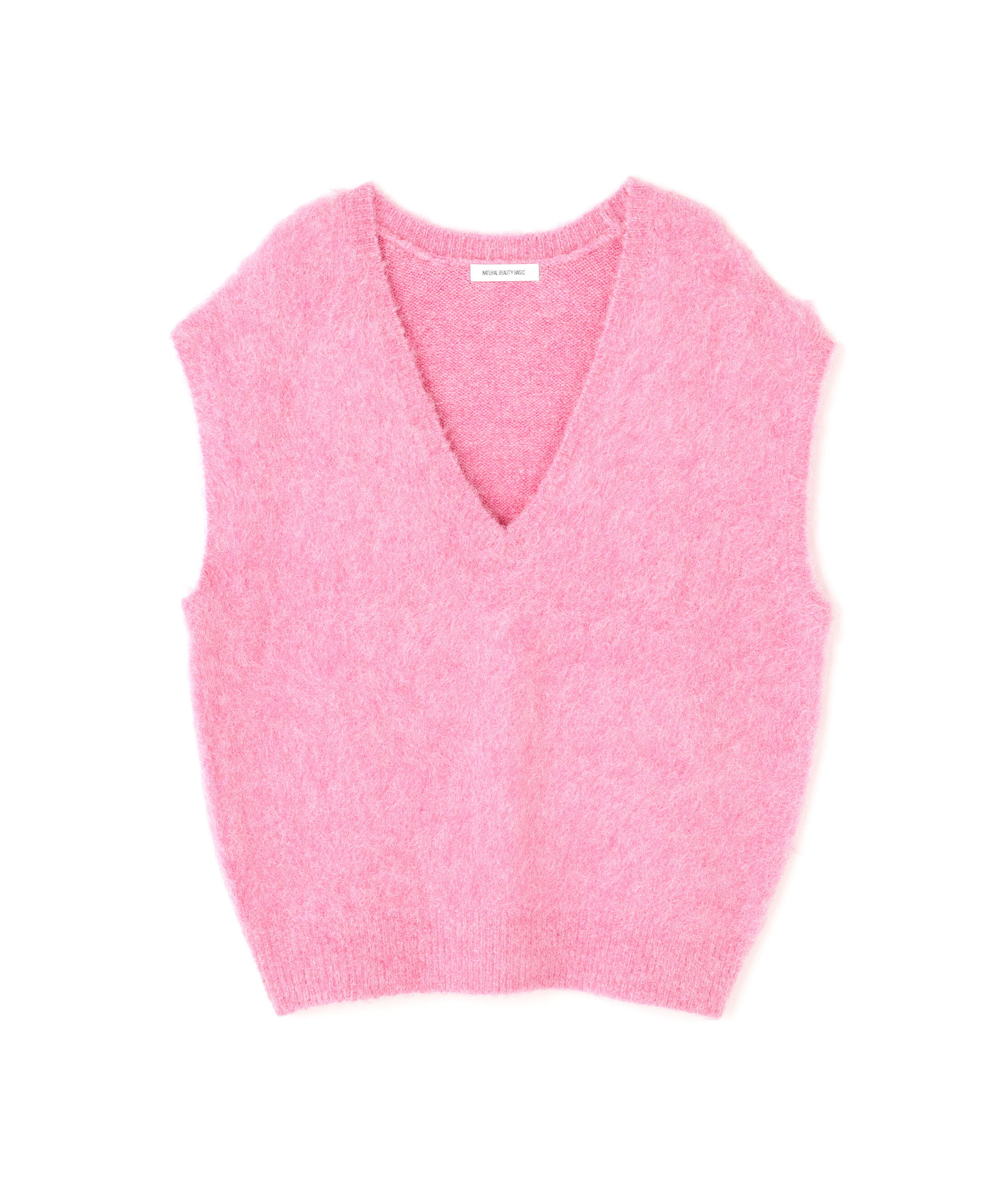  「ヘアリーVネックベスト」|ニット・セーター|