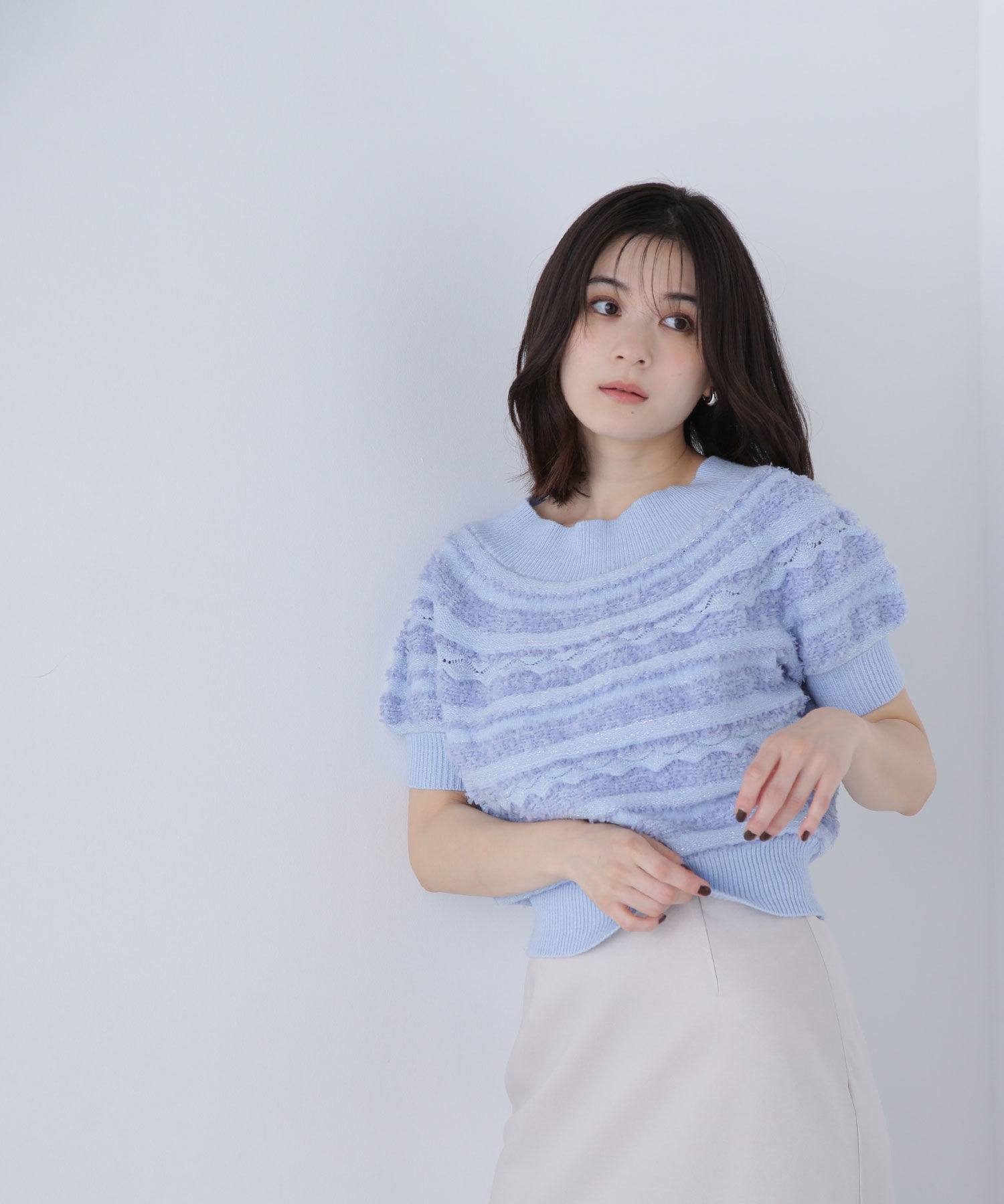  「柄編みドルマンニット」|ニット・セーター|