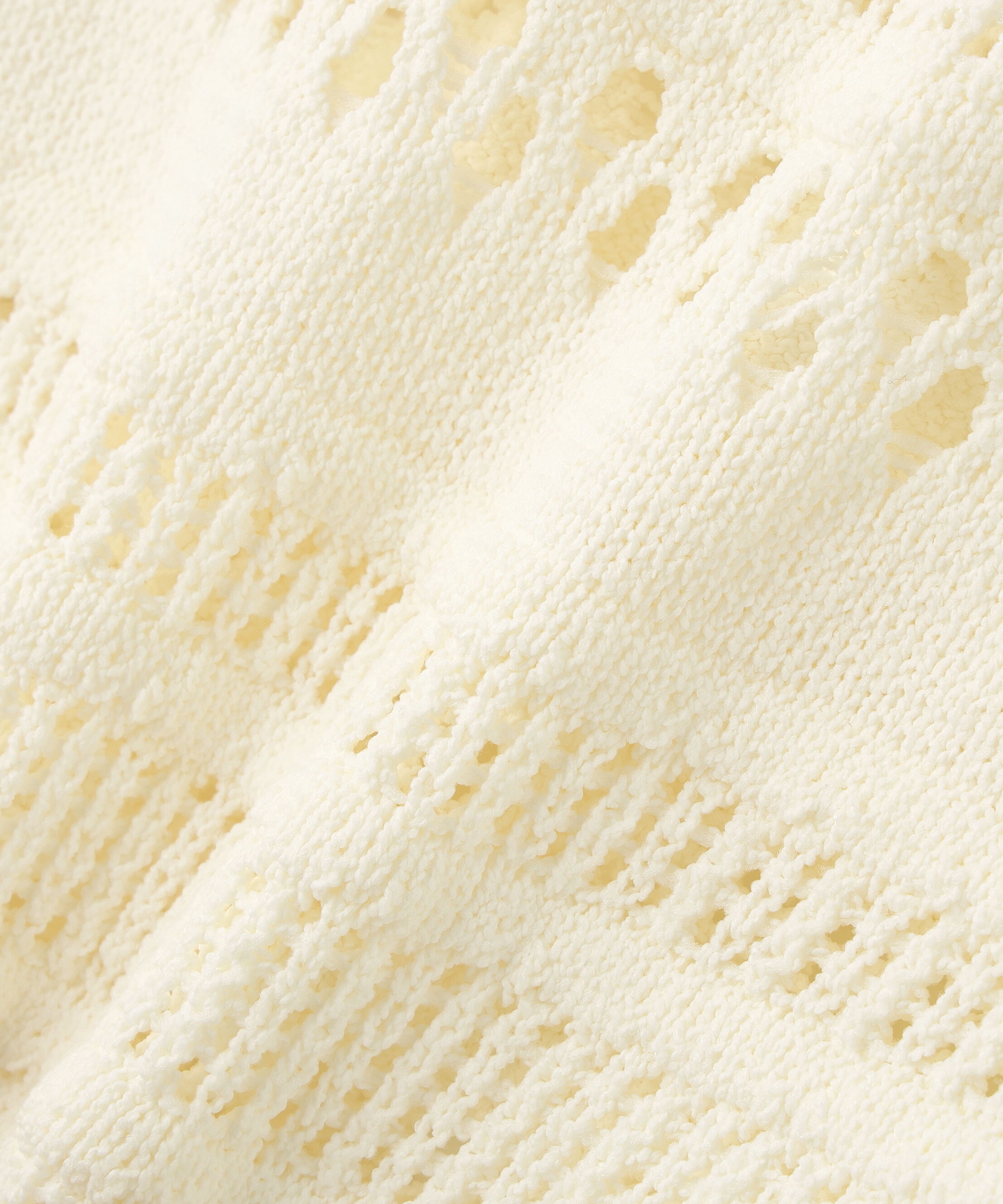  「透かし編みリボンスリーブニット」|ニット・セーター|