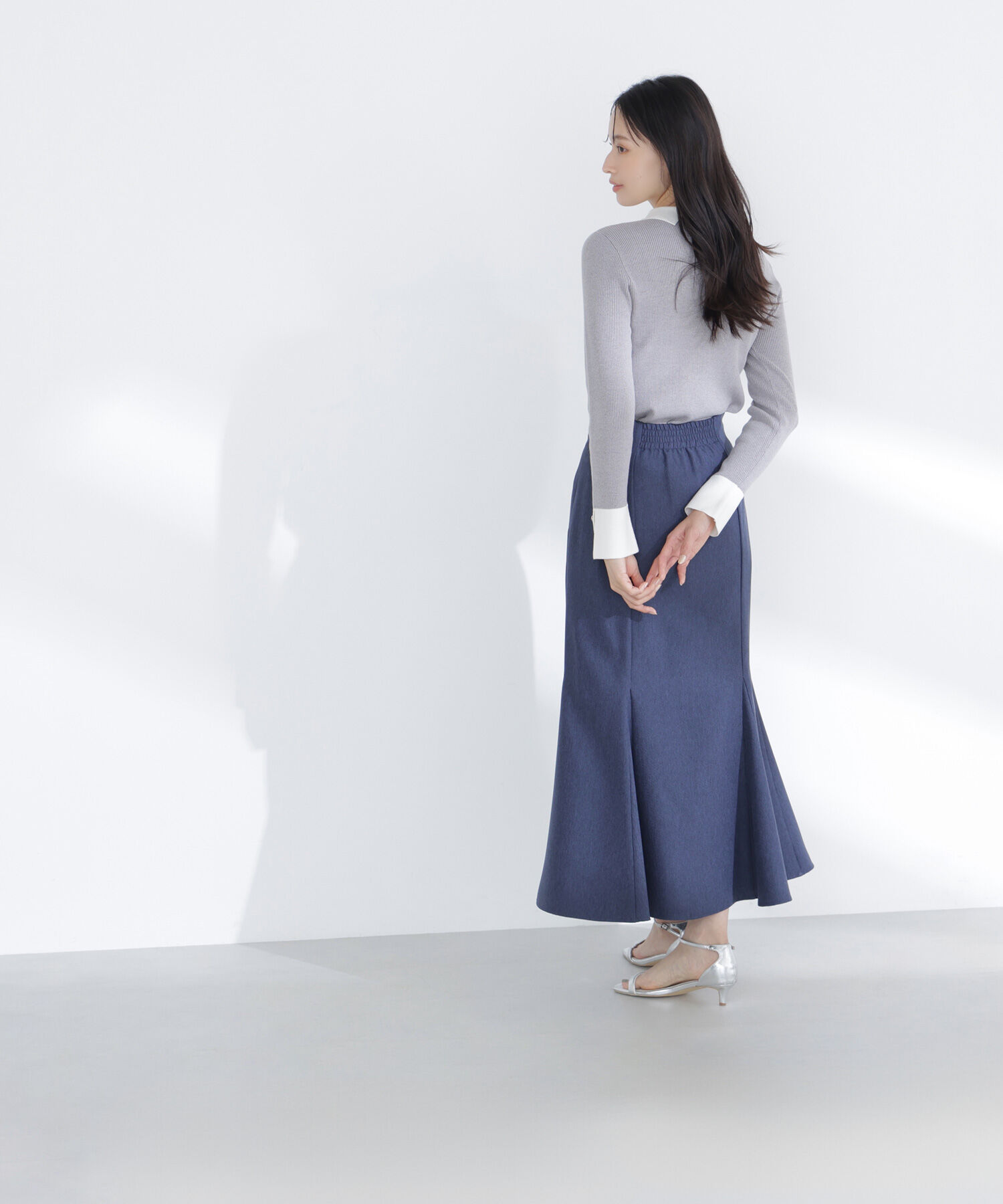  「襟付リブベーシックニット」|ニット・セーター|