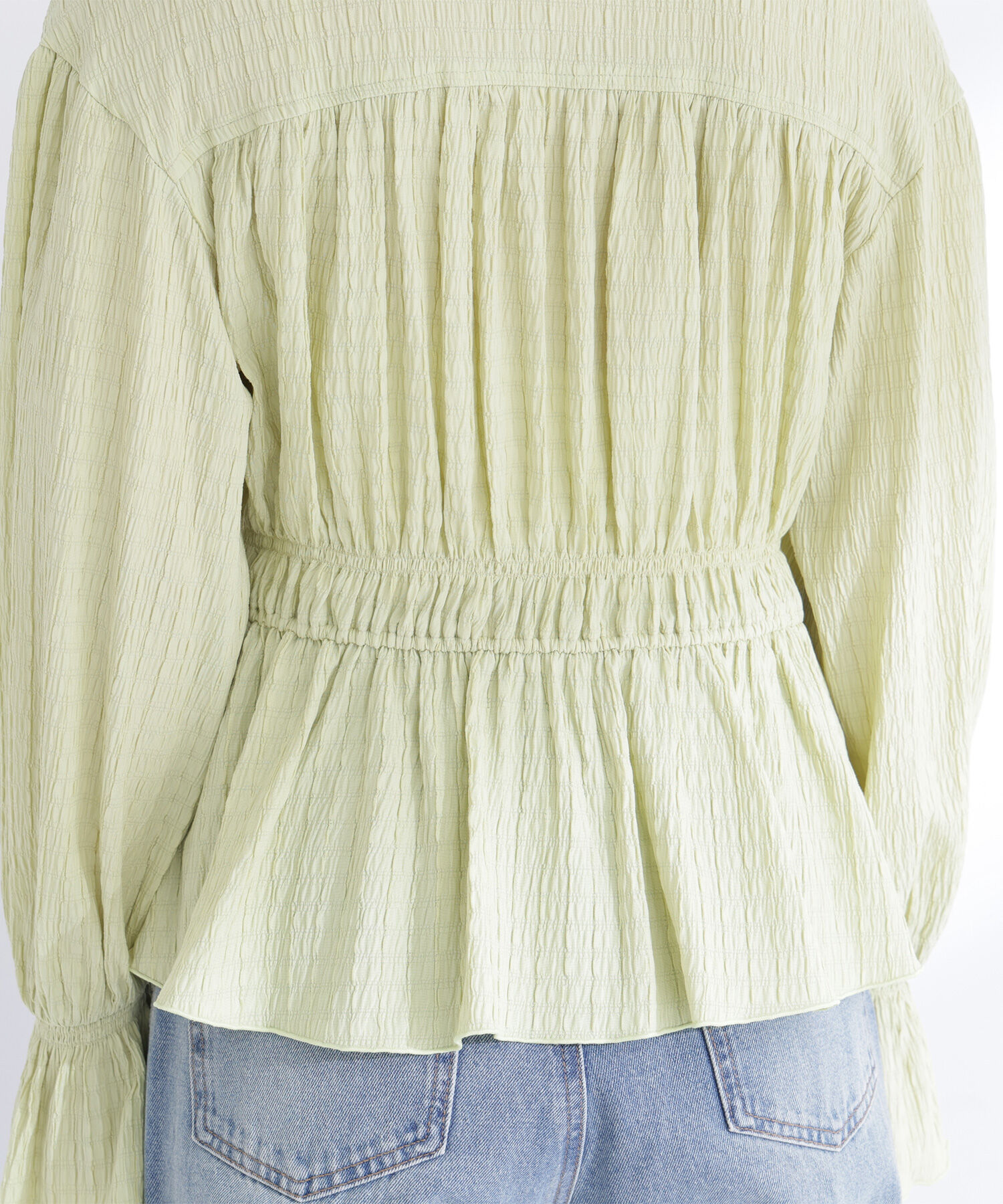  「Vネックギャザーブラウス」|シャツ・ブラウス|