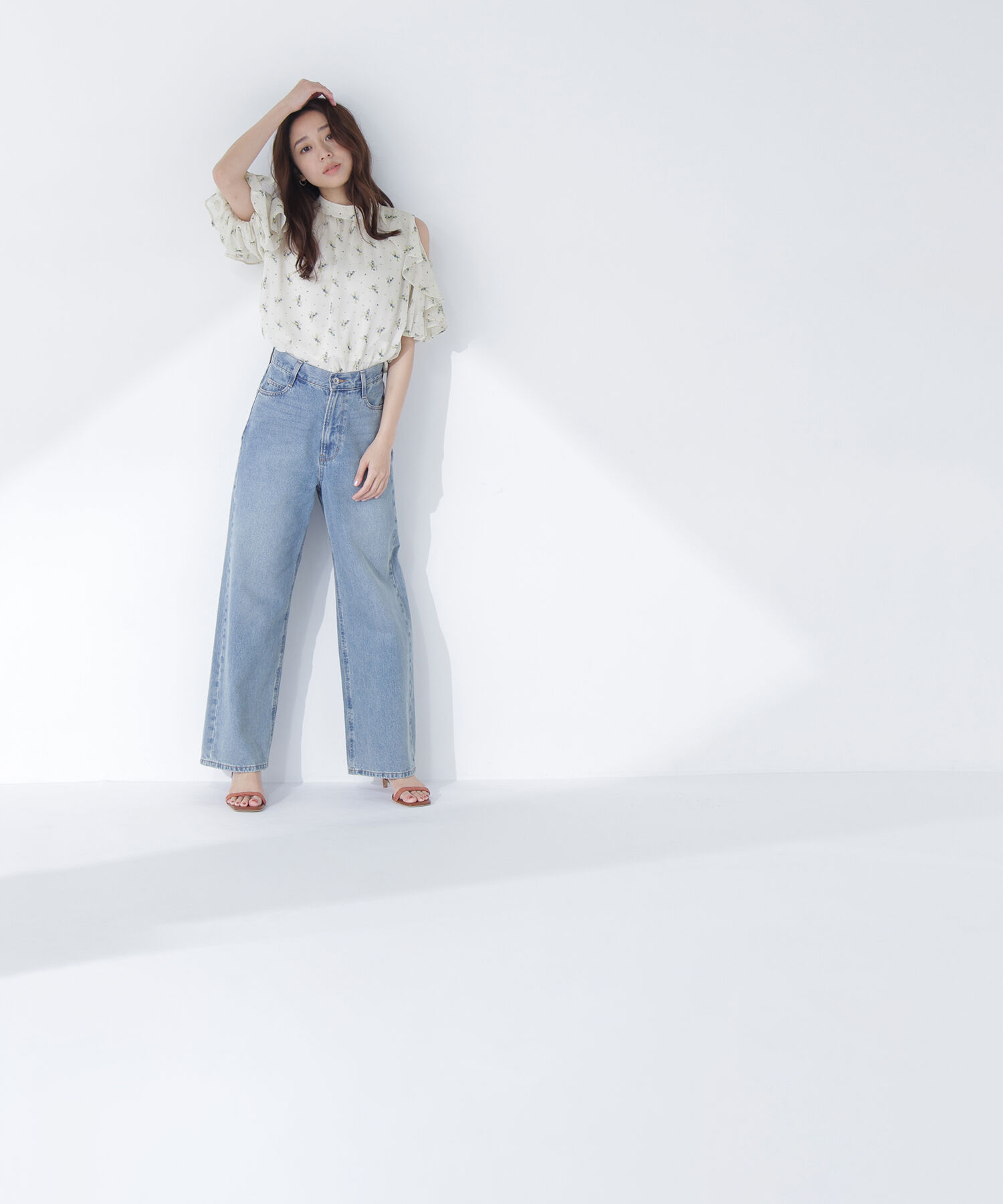  「ショルダースリットフリルブラウス」|シャツ・ブラウス|