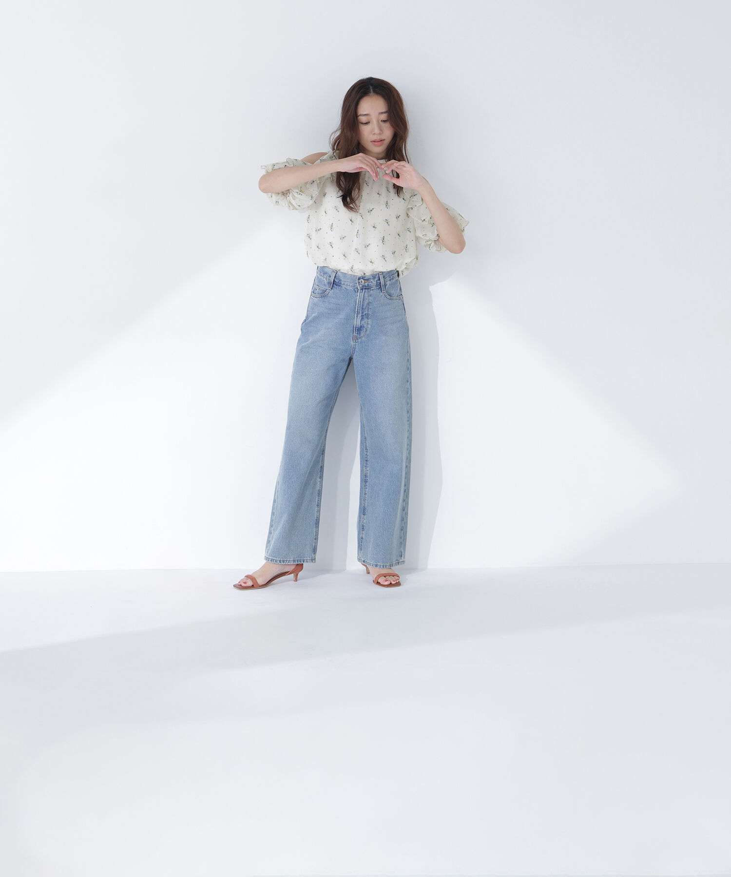  「ショルダースリットフリルブラウス」|シャツ・ブラウス|