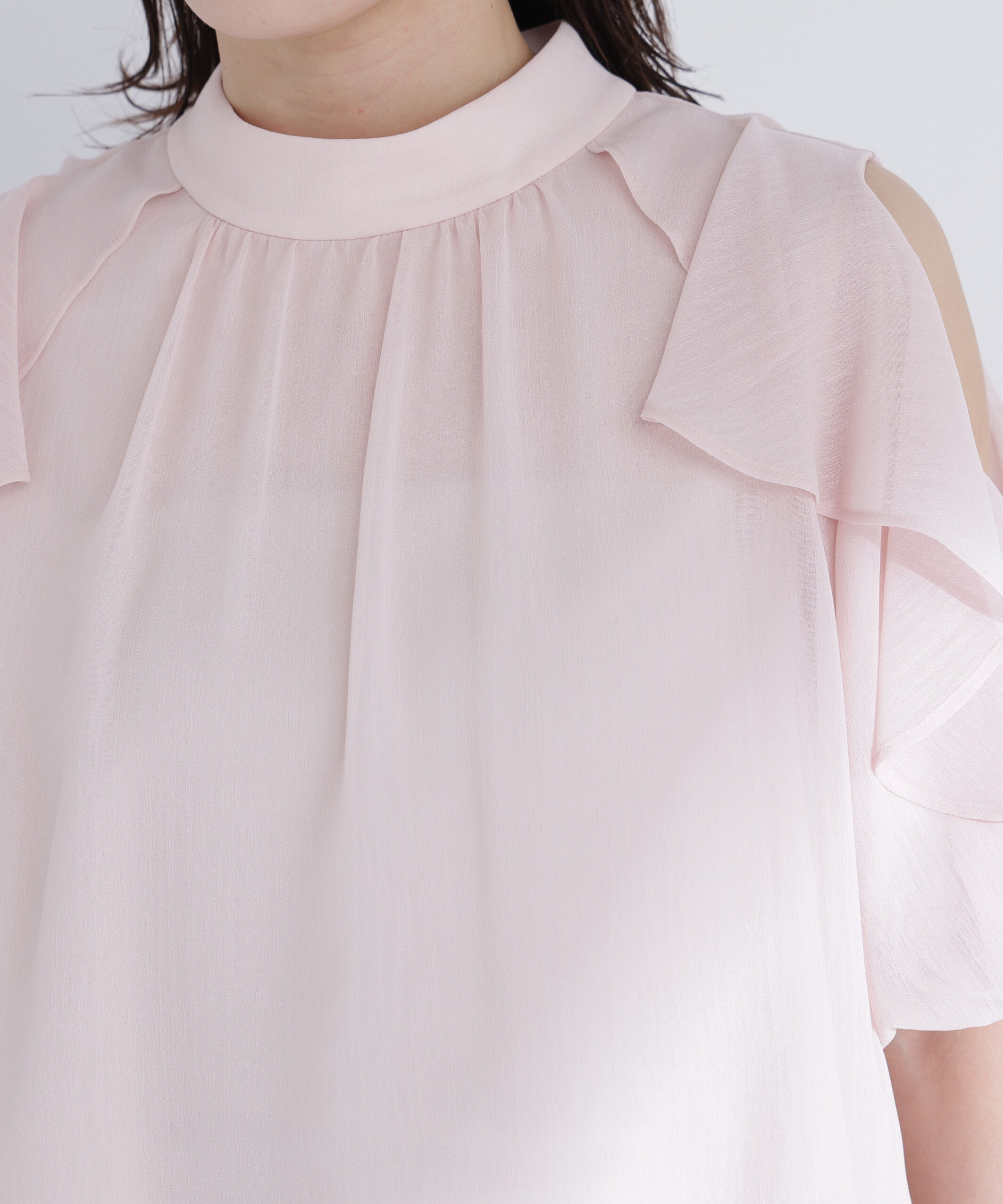  「ショルダースリットフリルブラウス」|シャツ・ブラウス|