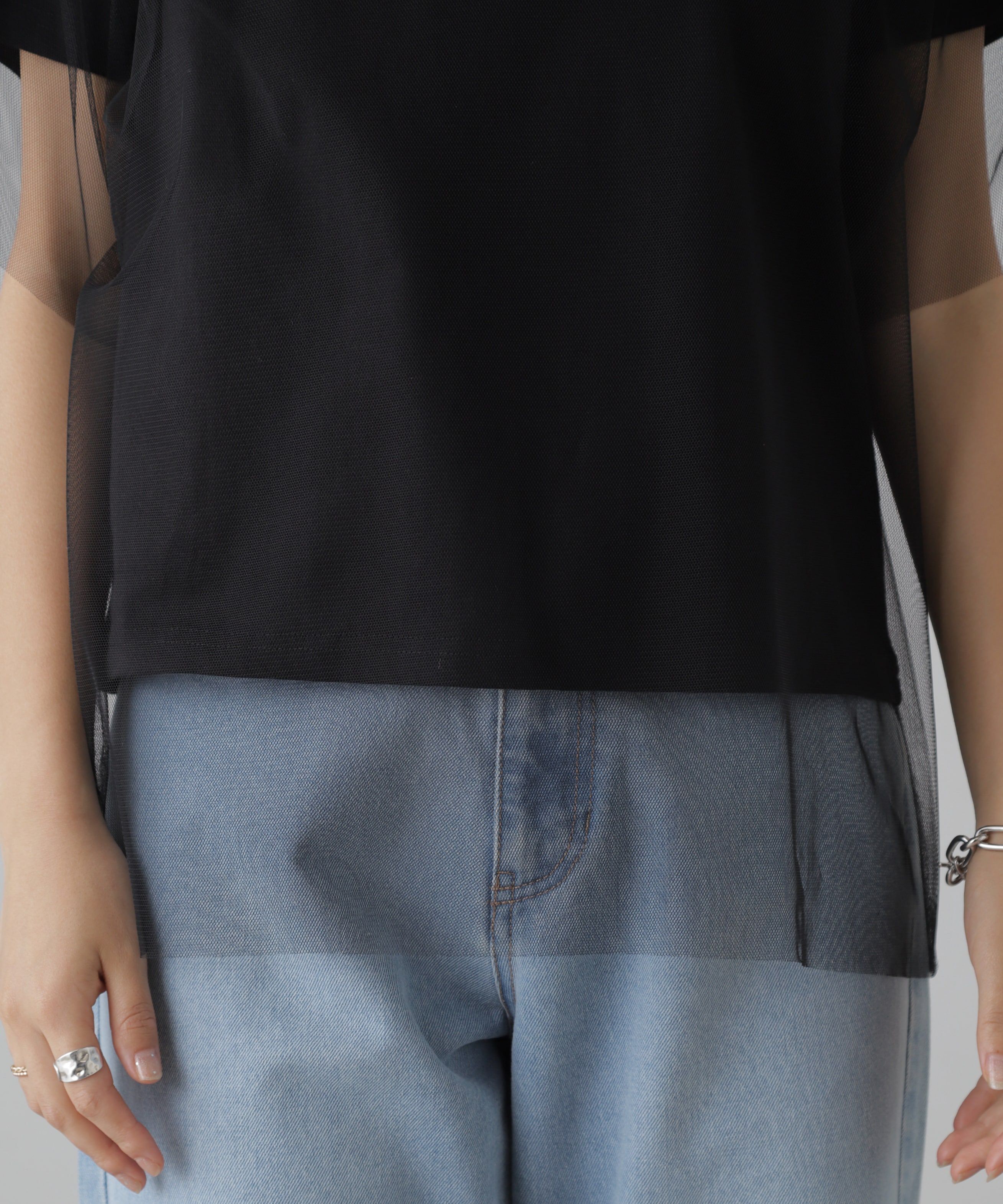  「チュール&times;ロゴTシャツ」|Tシャツ・カットソー|