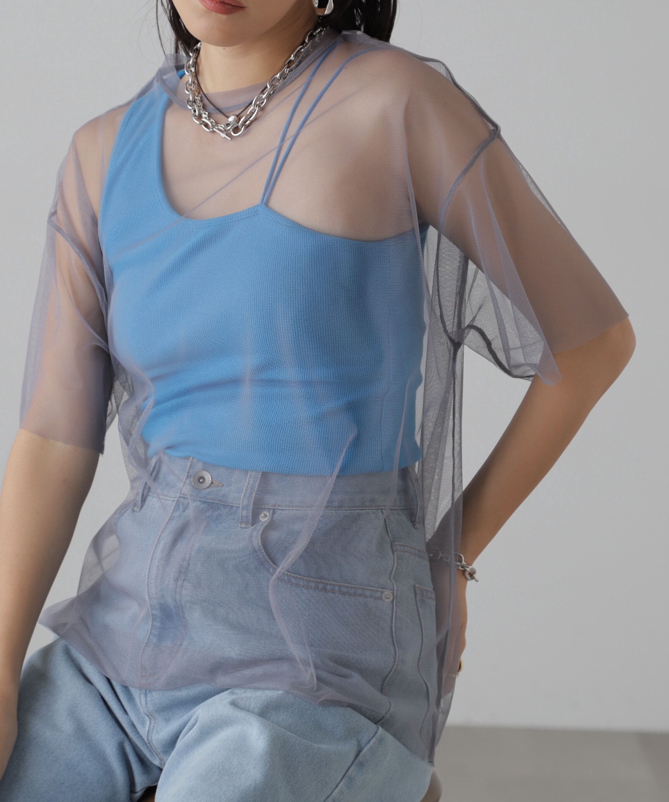  「チュール&times;ロゴTシャツ」|Tシャツ・カットソー|