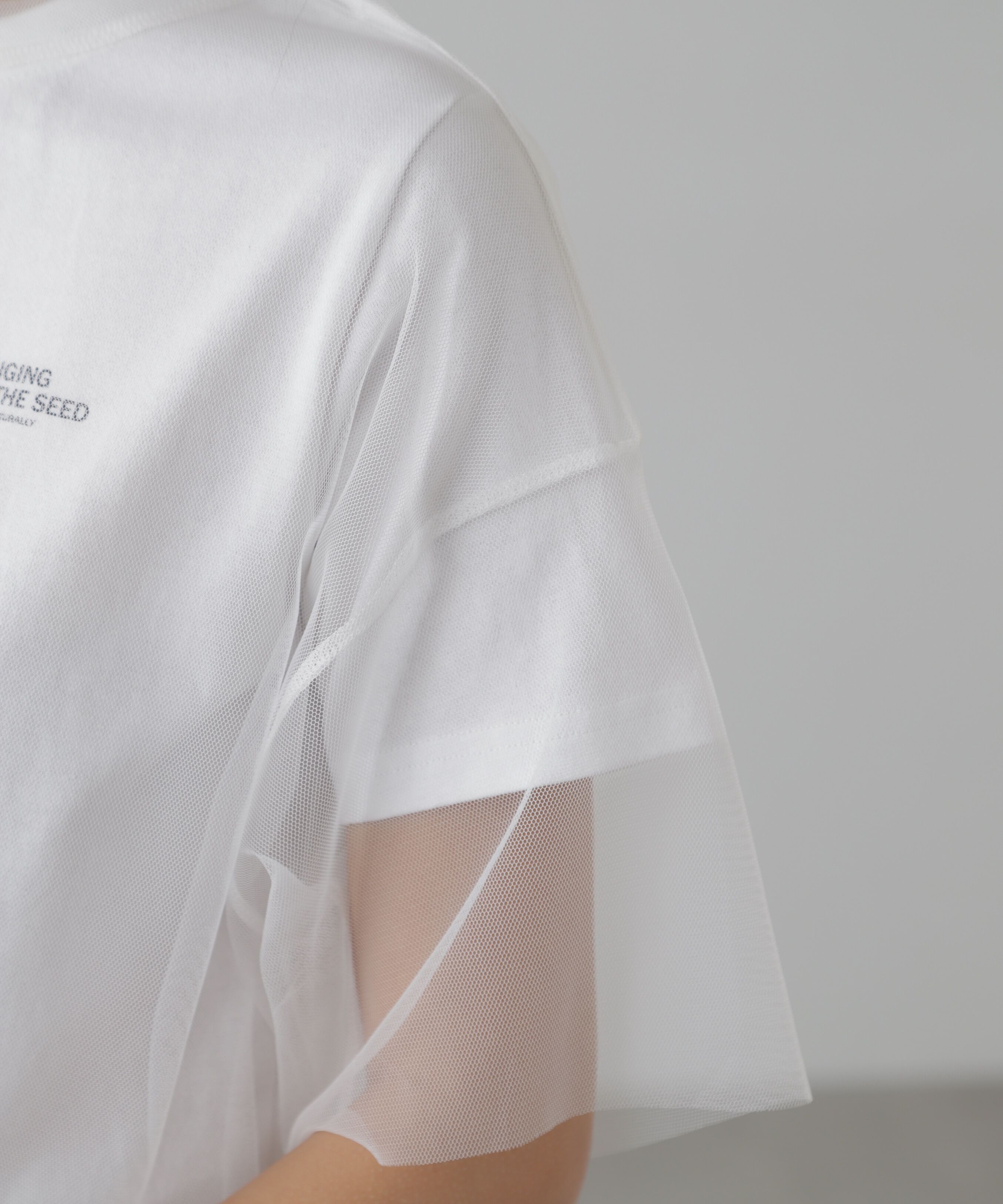  「チュール&times;ロゴTシャツ」|Tシャツ・カットソー|