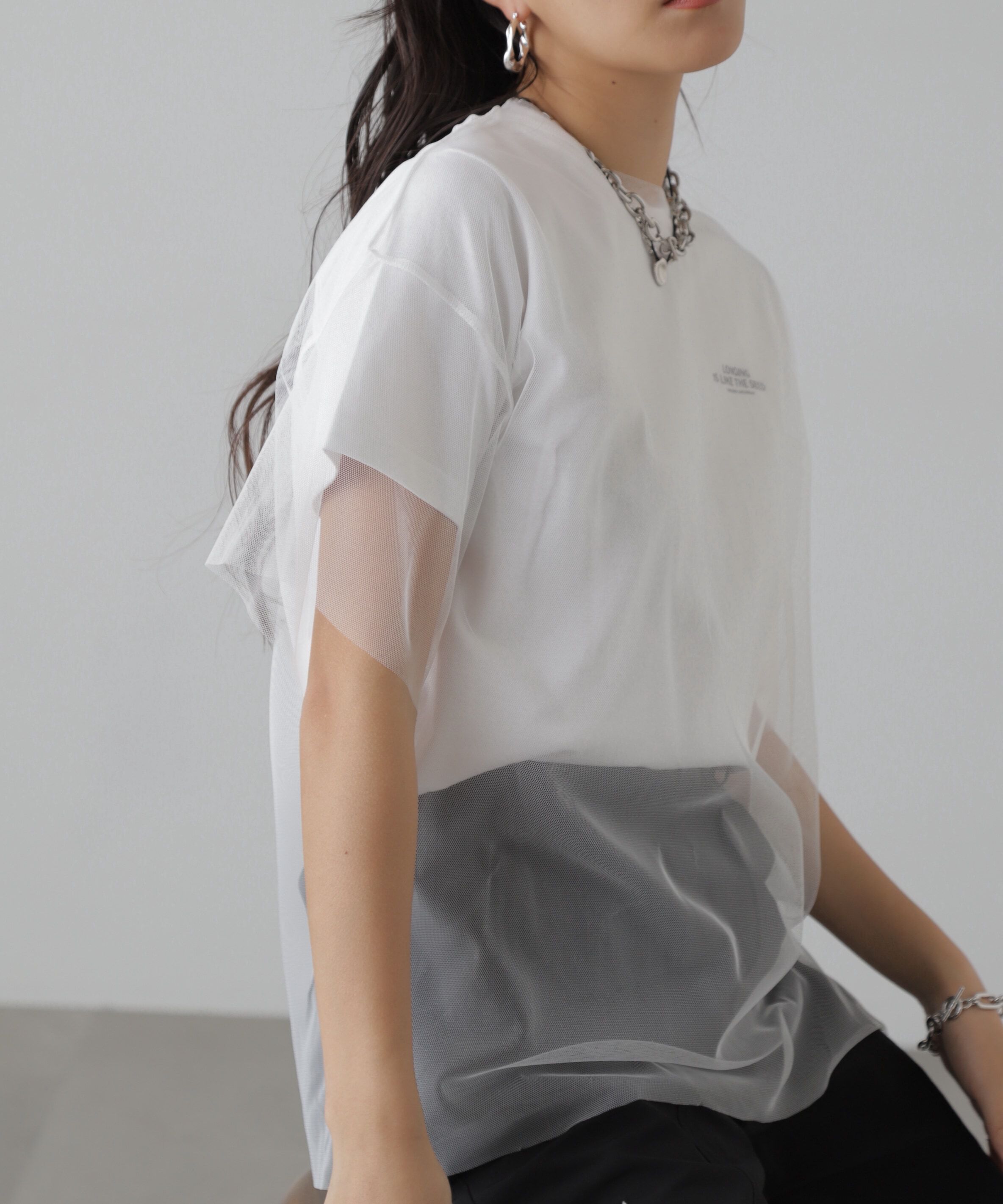  「チュール&times;ロゴTシャツ」|Tシャツ・カットソー|