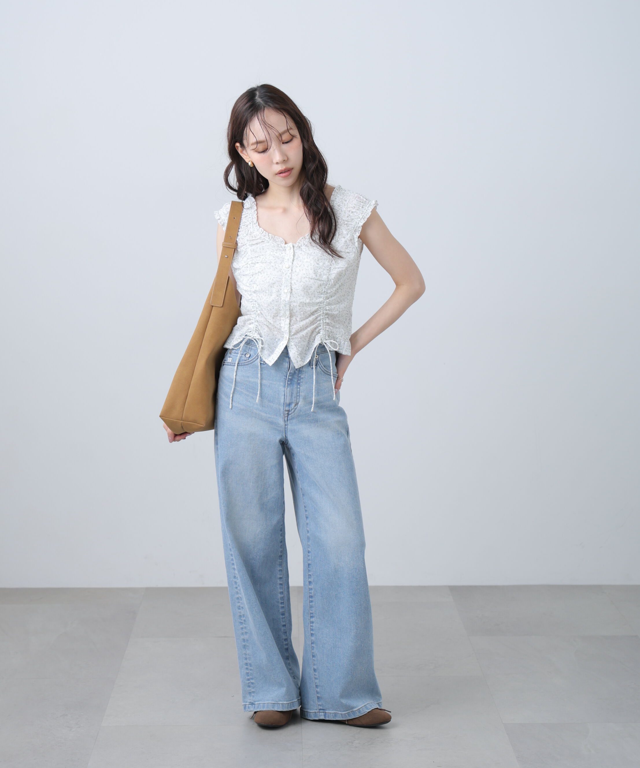  「〈SOMETHING〉LISAワイドデニムパンツ XS別注」|その他|