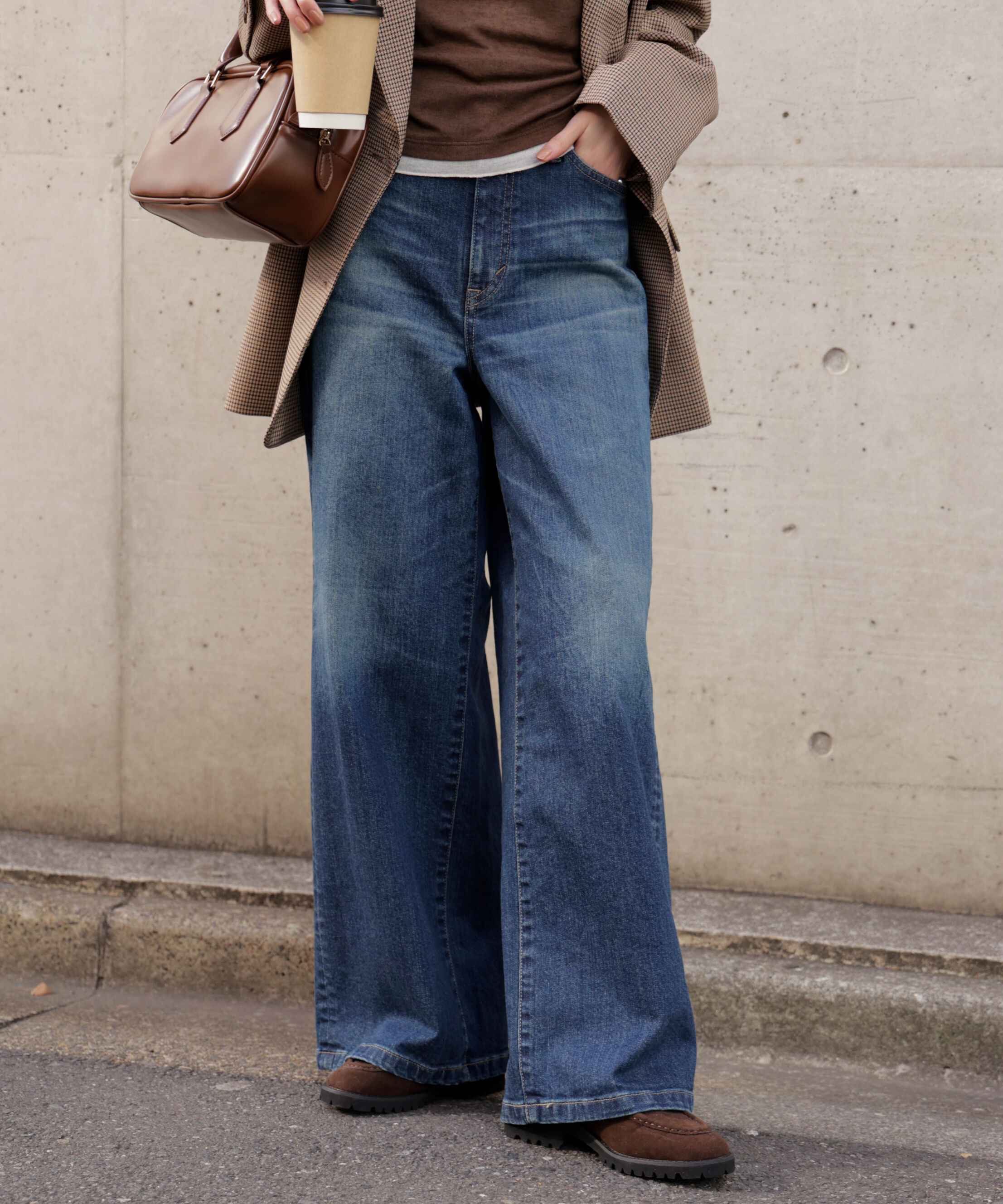  「〈SOMETHING〉LISAワイドデニムパンツ XS別注」|その他|ブルー系ダメ 5