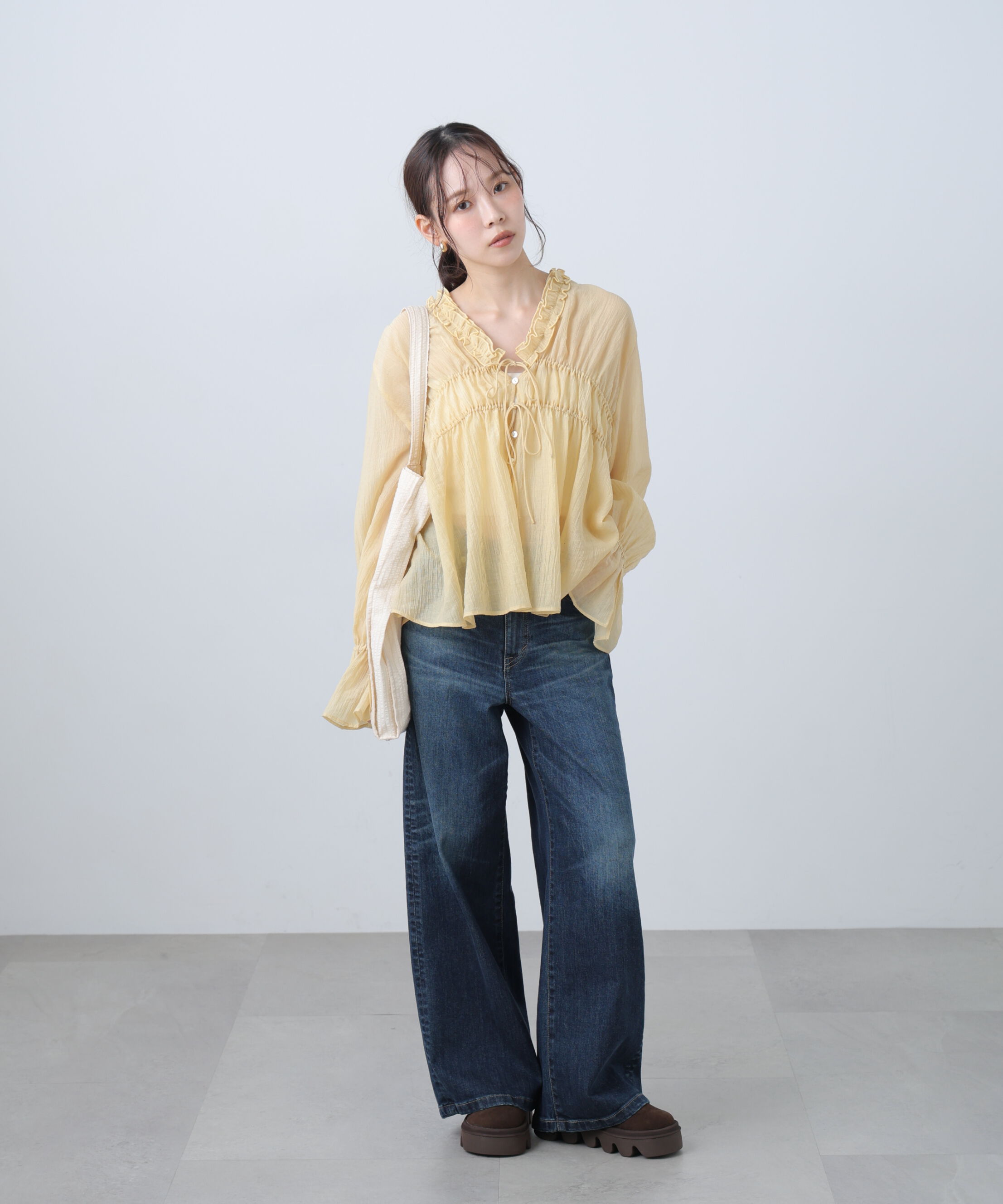  「〈SOMETHING〉LISAワイドデニムパンツ XS別注」|その他|