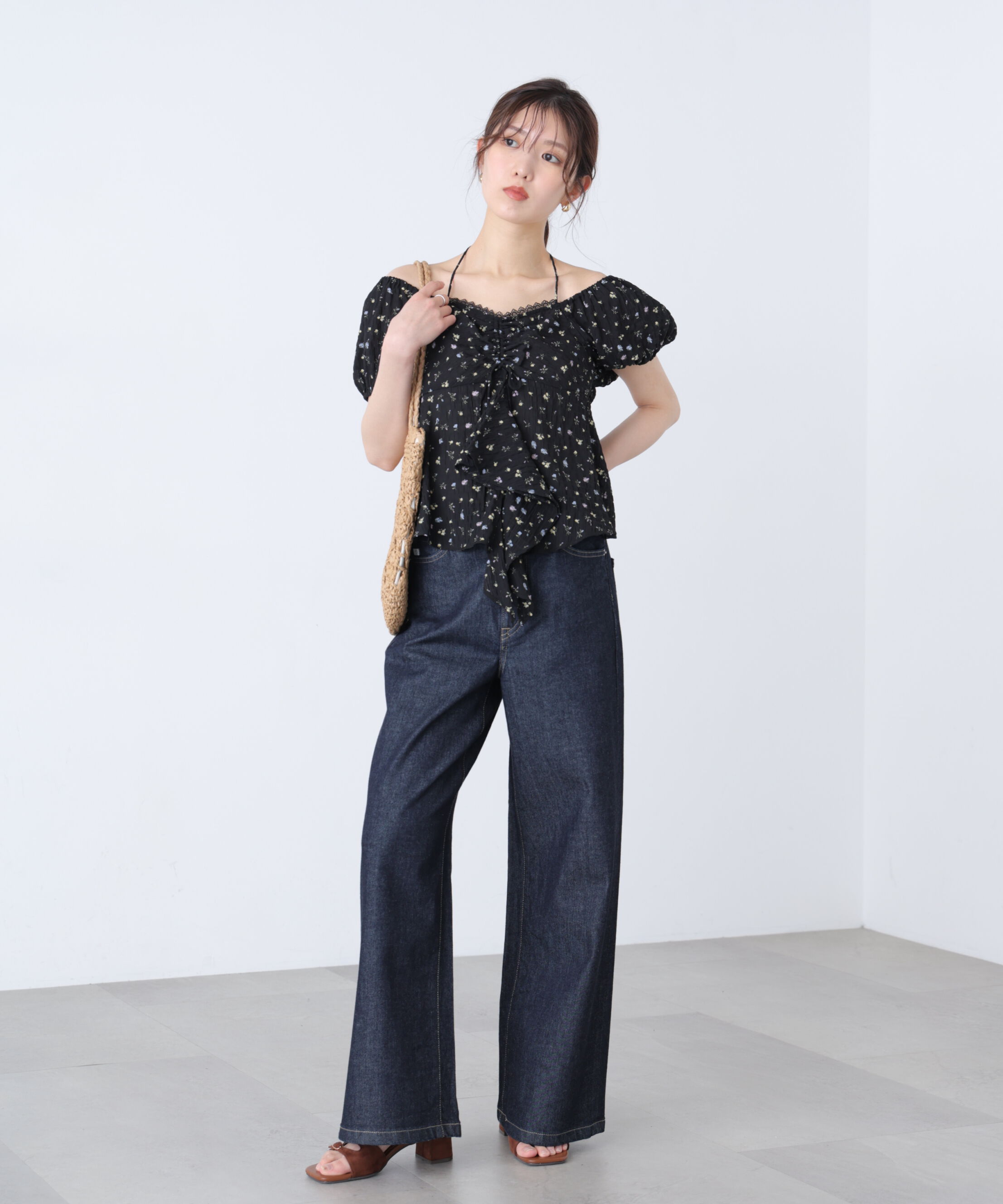  「〈SOMETHING〉LISAワイドデニムパンツ XS別注」|その他|