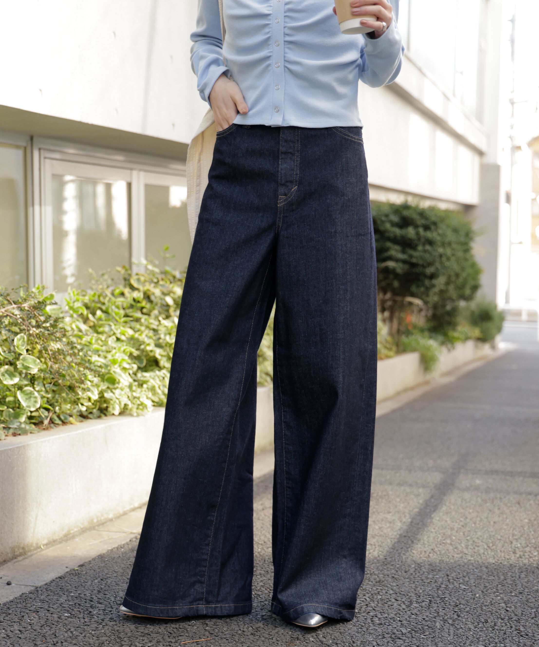  「〈SOMETHING〉LISAワイドデニムパンツ XS別注」|その他|