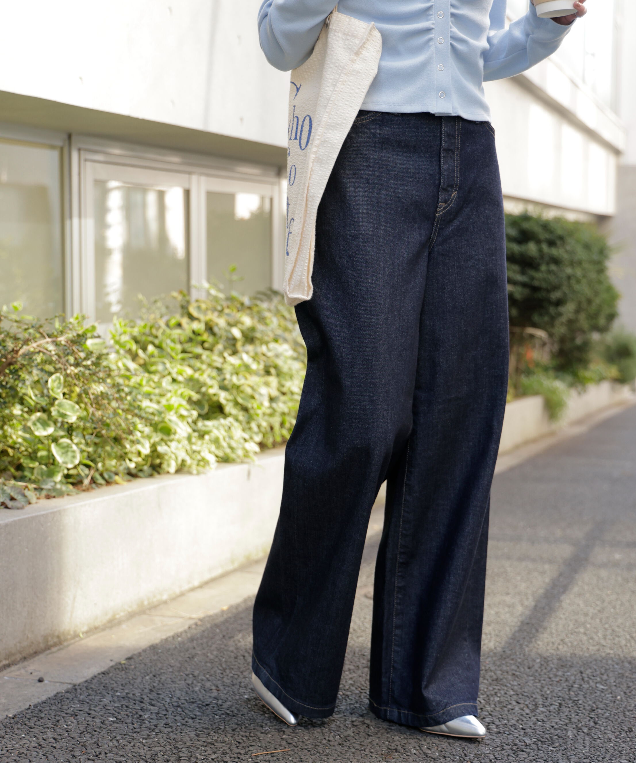  「〈SOMETHING〉LISAワイドデニムパンツ XS別注」|その他|