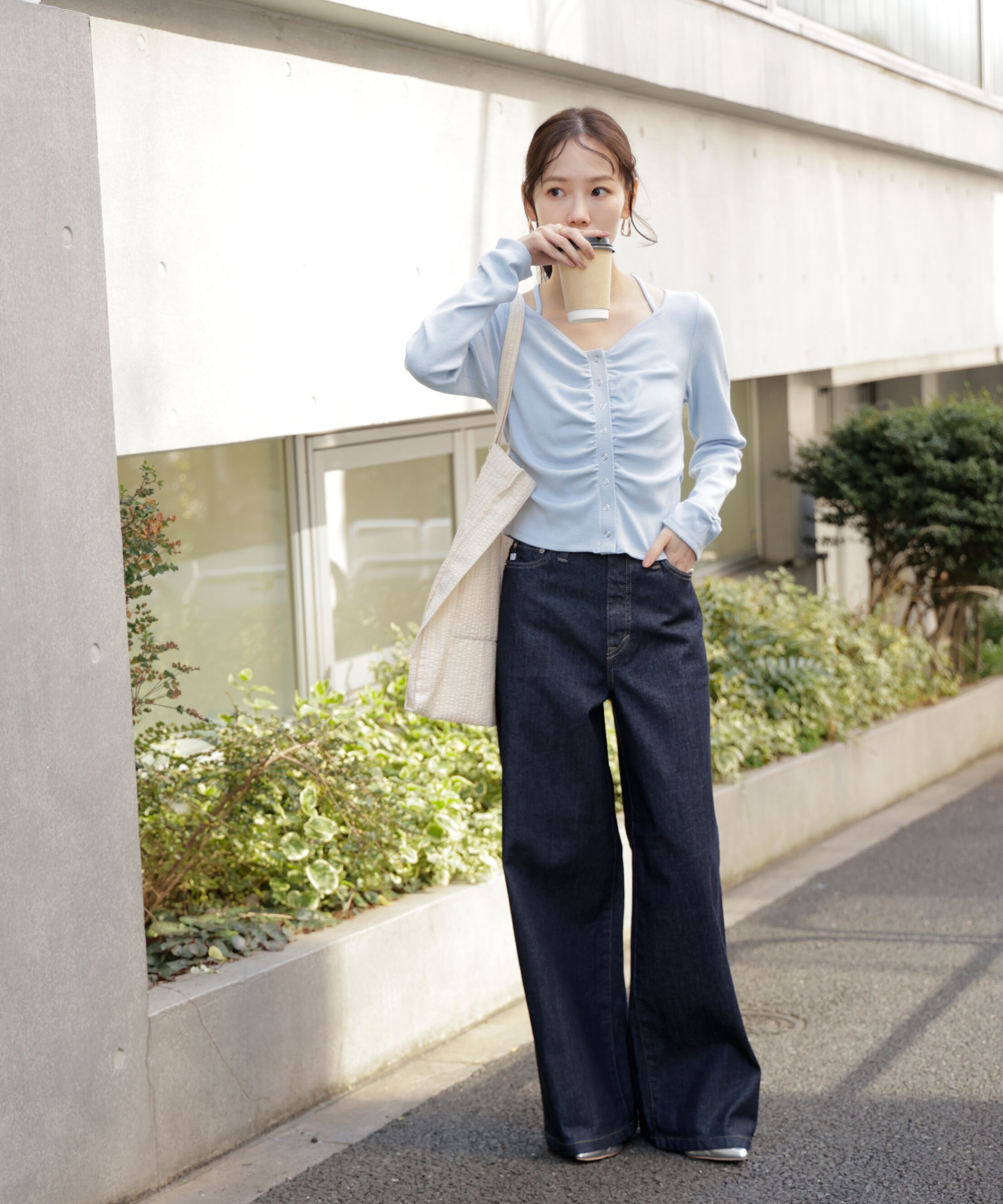  「〈SOMETHING〉LISAワイドデニムパンツ XS別注」|その他|