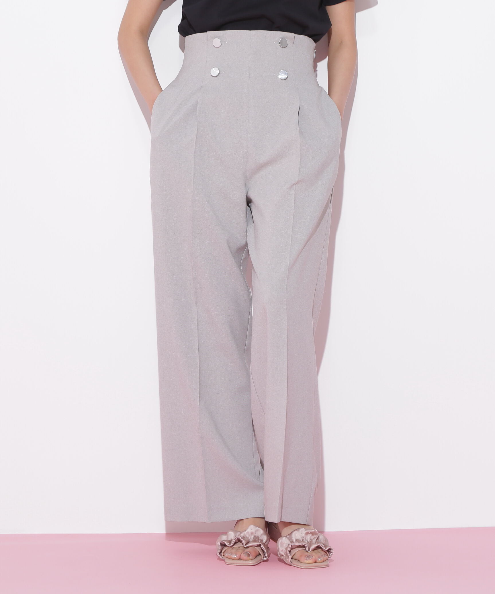  「ワイドパンツ」|その他|グレー