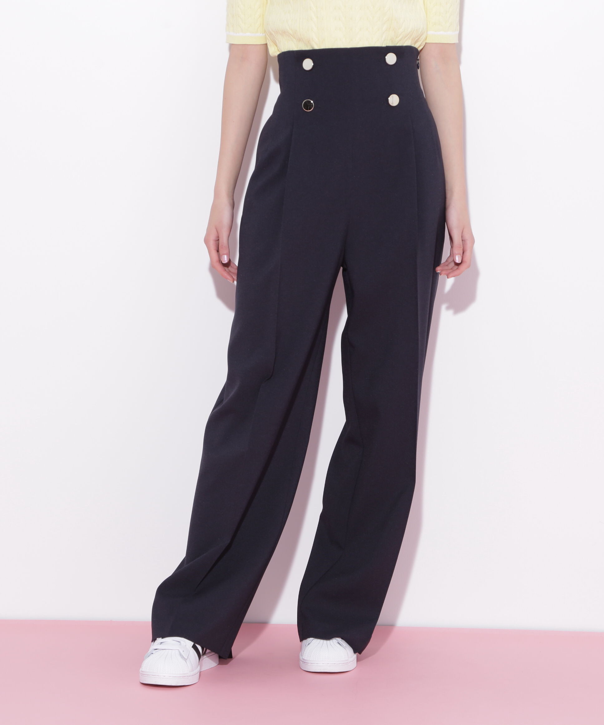  「ワイドパンツ」|その他|ネイビー