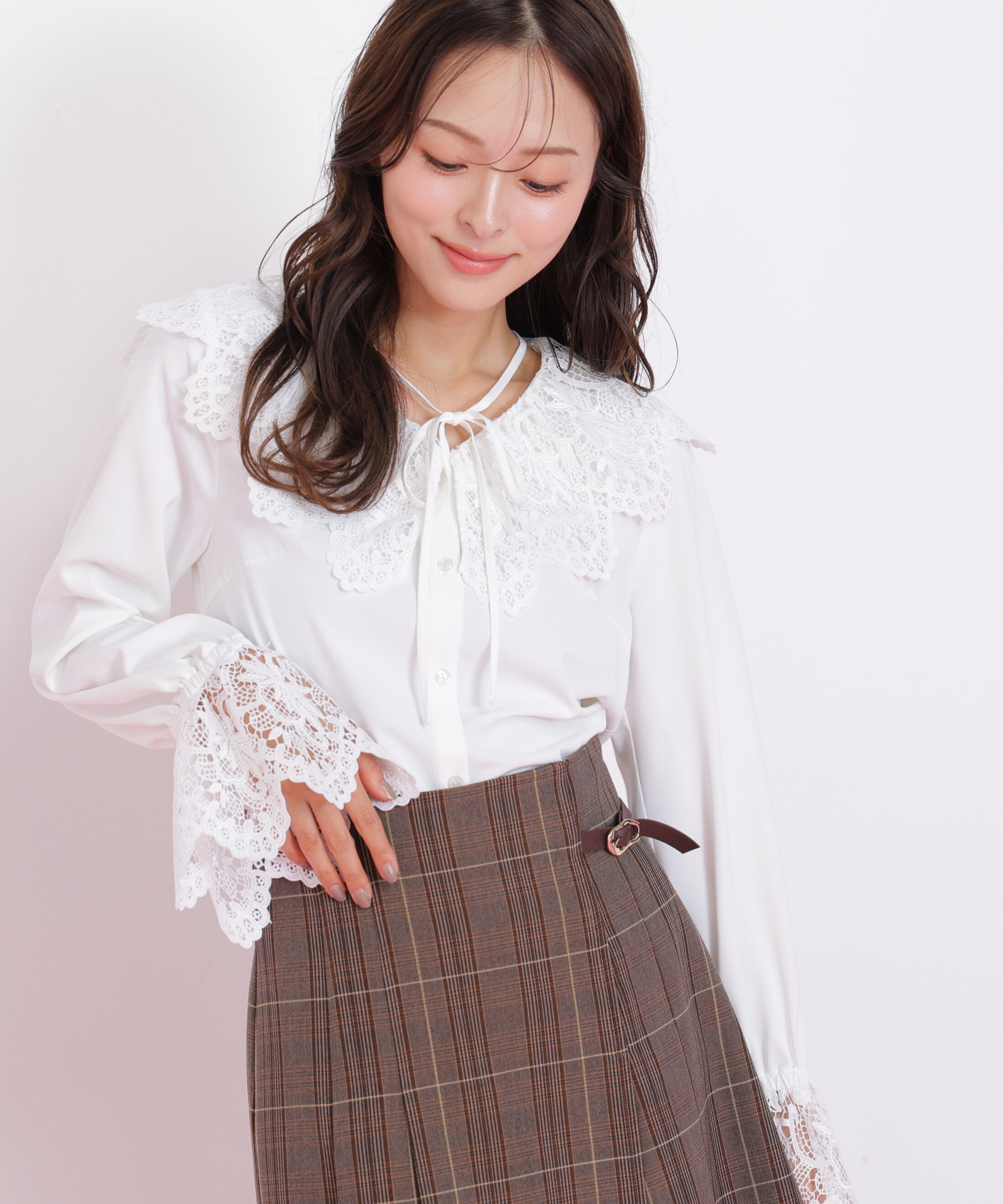  「レース衿ブラウス」|シャツ・ブラウス|