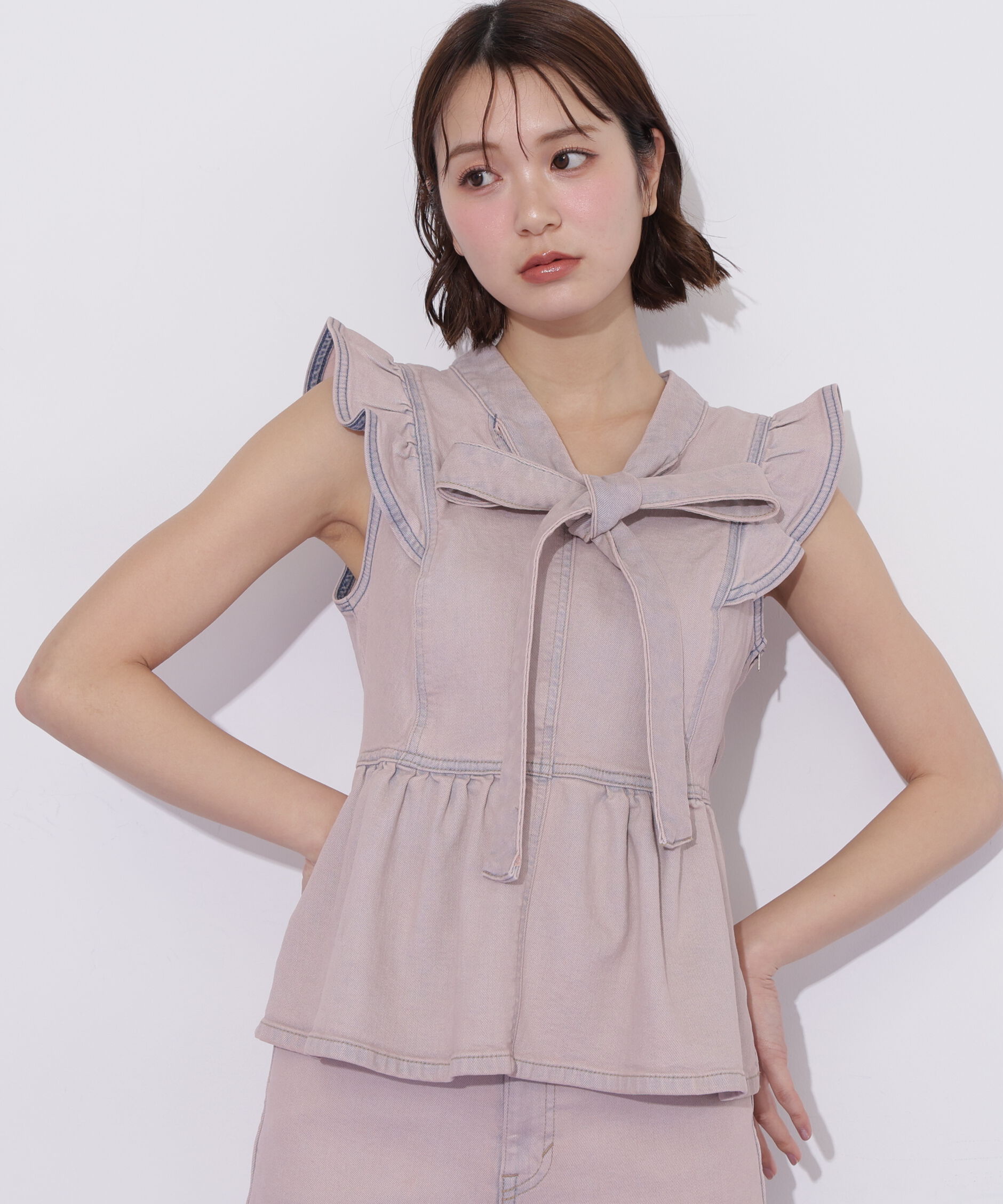  「SOMETHING 別注デニムビスチェ」|シャツ・ブラウス|