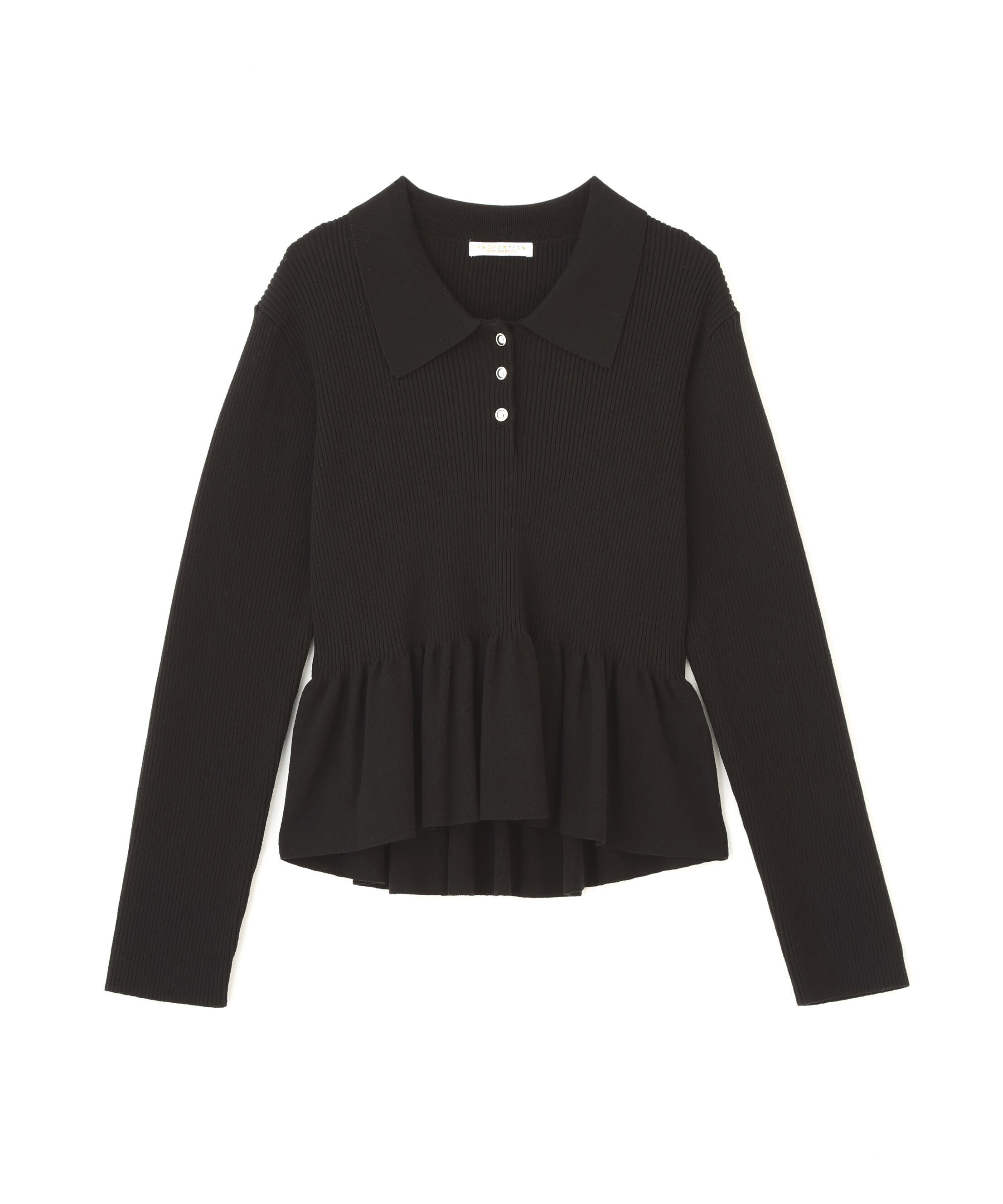 PROPORTION BODY DRESSING「＜ハンドウォッシャブル＞ペプラムポロニット 26SS」|ニット・セーター|