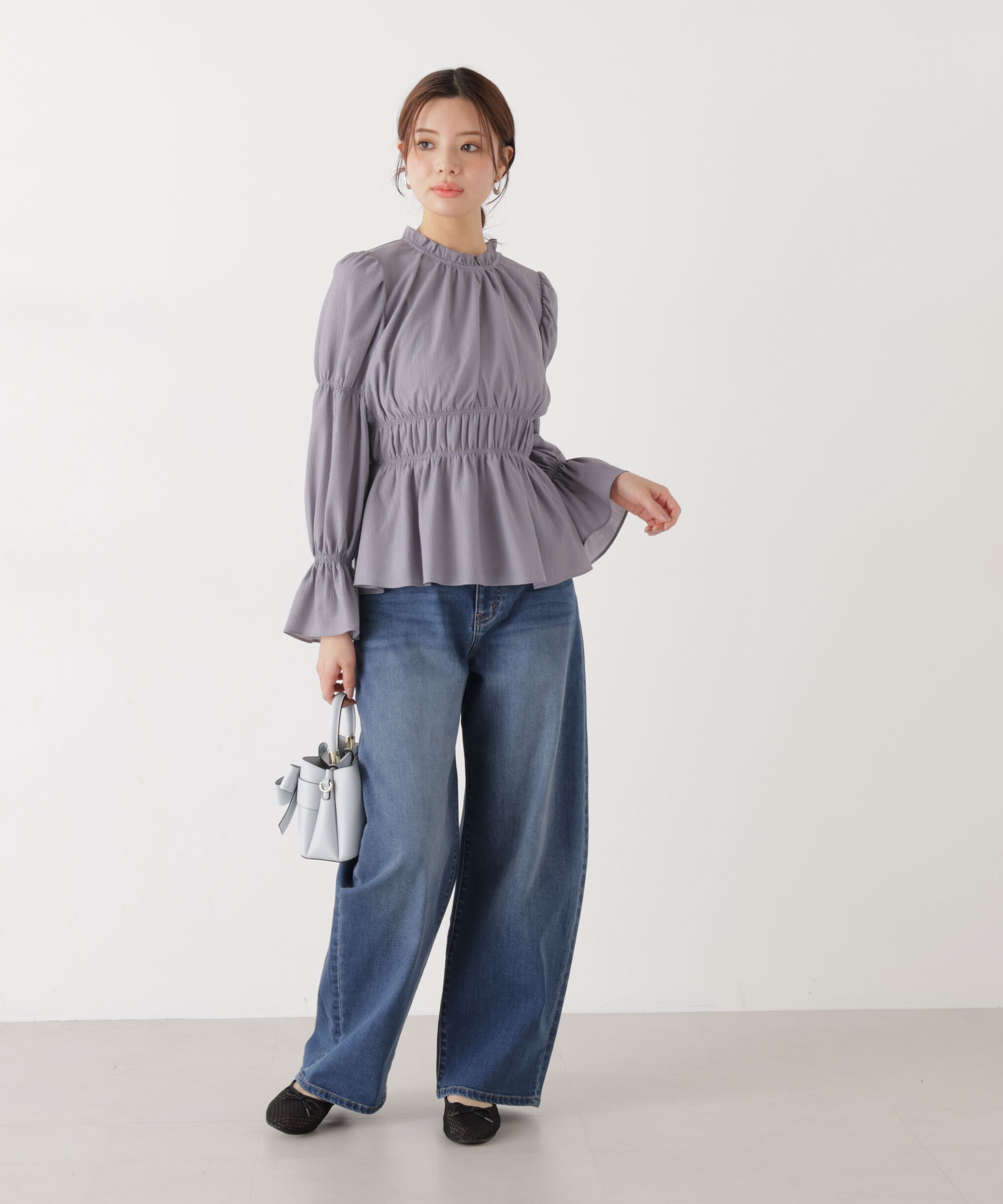 PROPORTION BODY DRESSING「ウエストシャーリングブラウス　26SS」|シャツ・ブラウス|