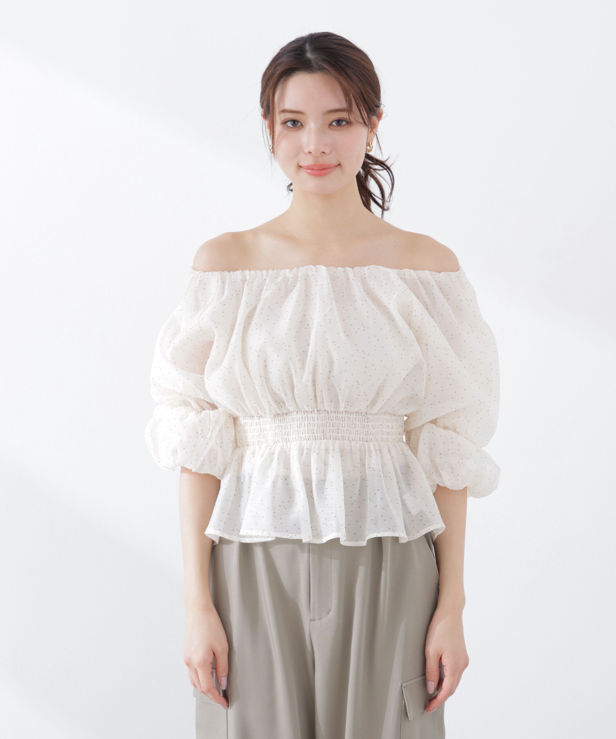 PROPORTION BODY DRESSING「2wayオフショルフィッシュテールブラウス　26SS」|シャツ・ブラウス|