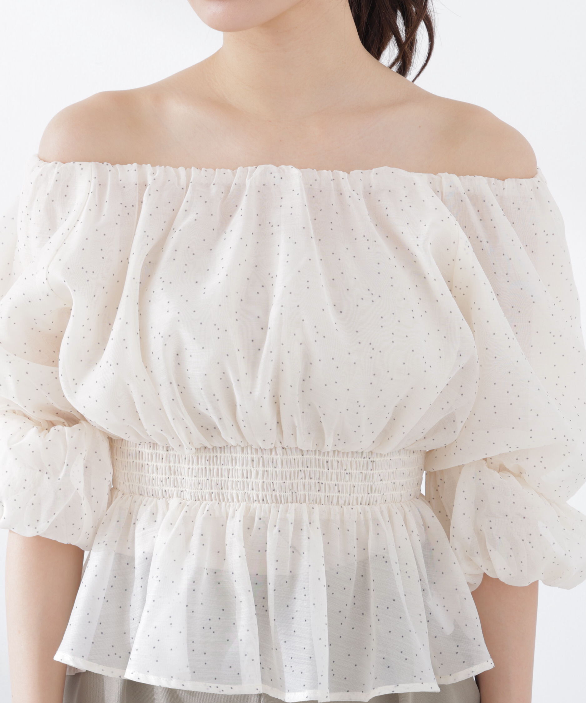 PROPORTION BODY DRESSING「2wayオフショルフィッシュテールブラウス　26SS」|シャツ・ブラウス|