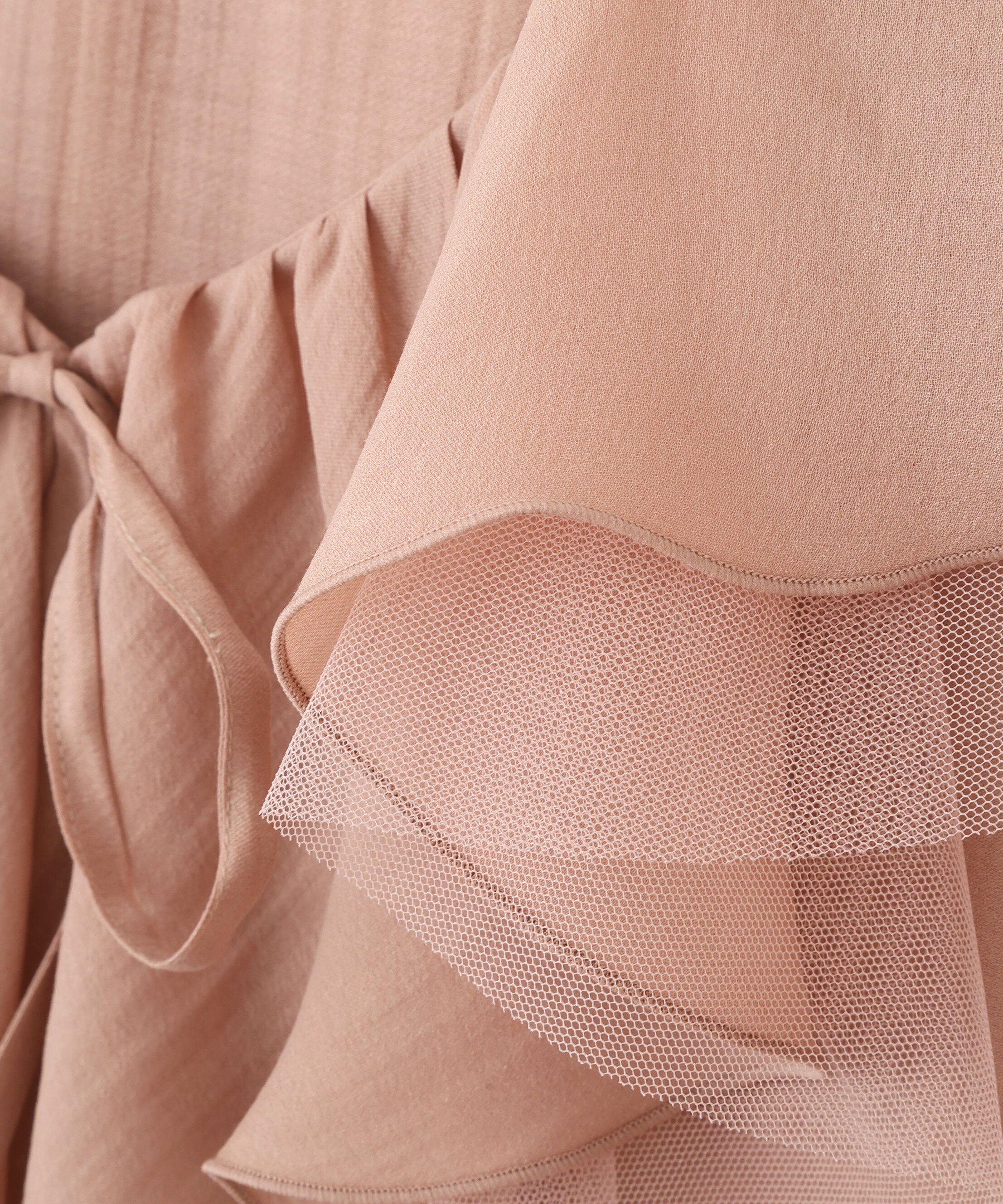 PROPORTION BODY DRESSING「チュール付きラッフルブラウス 26SS」|シャツ・ブラウス|