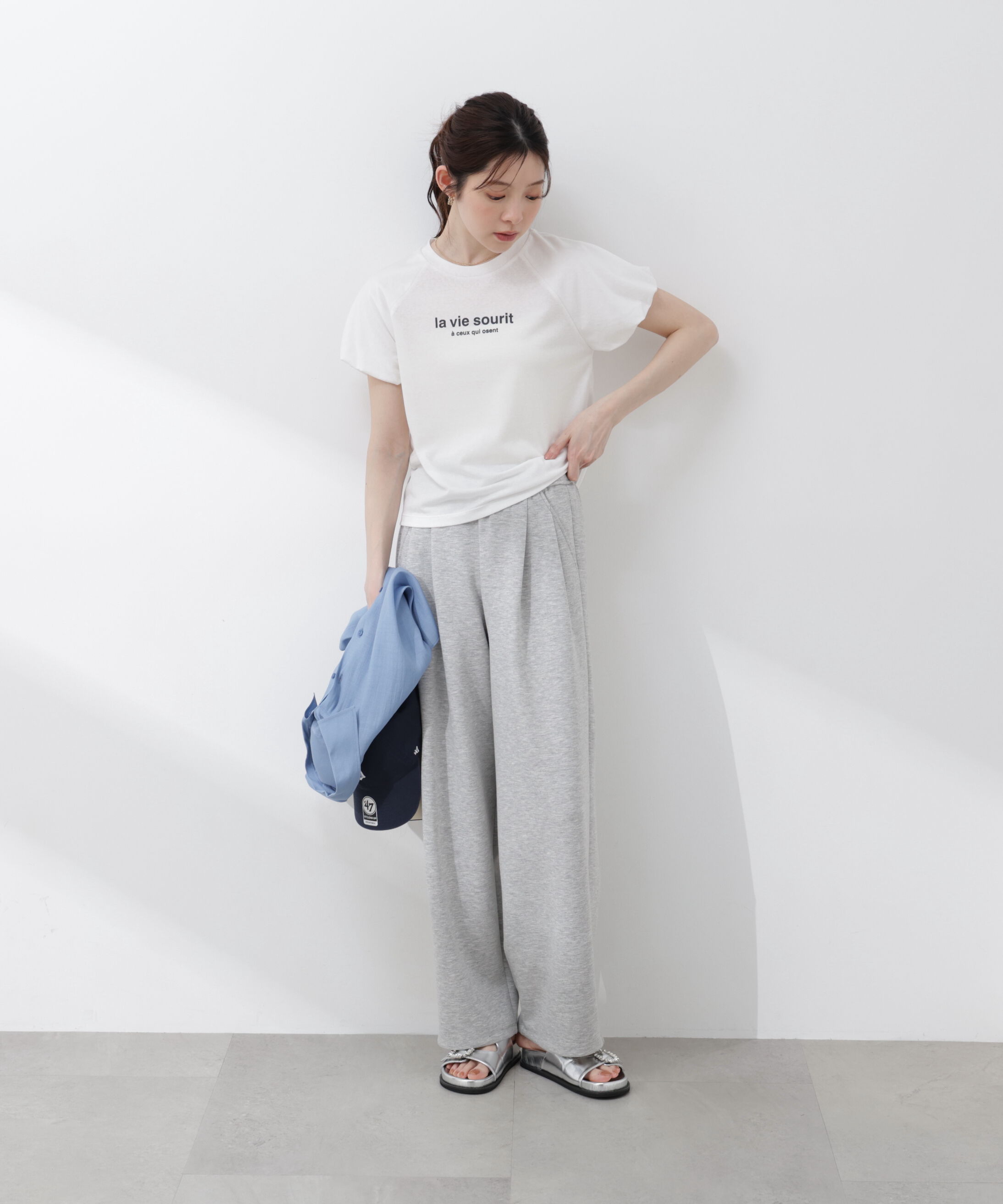 PROPORTION BODY DRESSING「パフスリーブロゴTシャツ 26SS」|Tシャツ・カットソー|