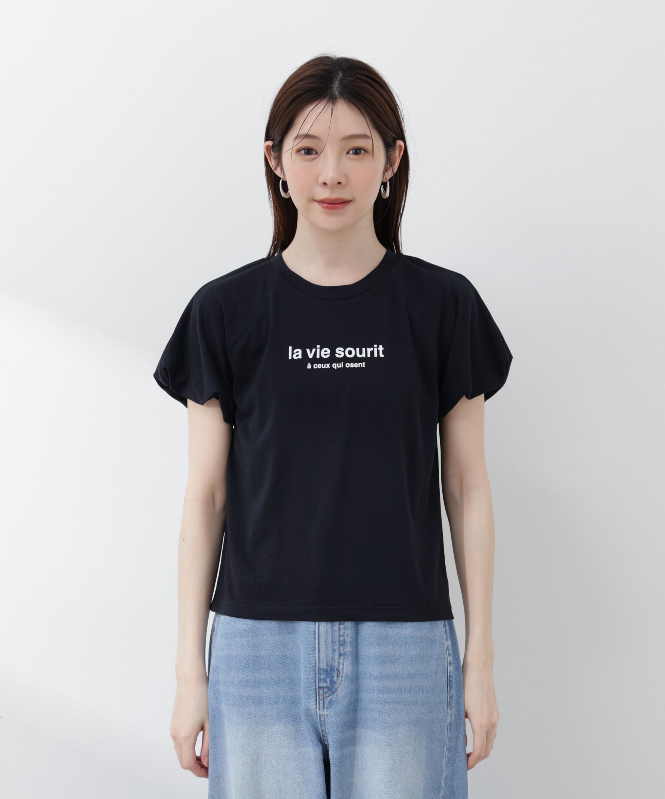 PROPORTION BODY DRESSING「パフスリーブロゴTシャツ 26SS」|Tシャツ・カットソー|