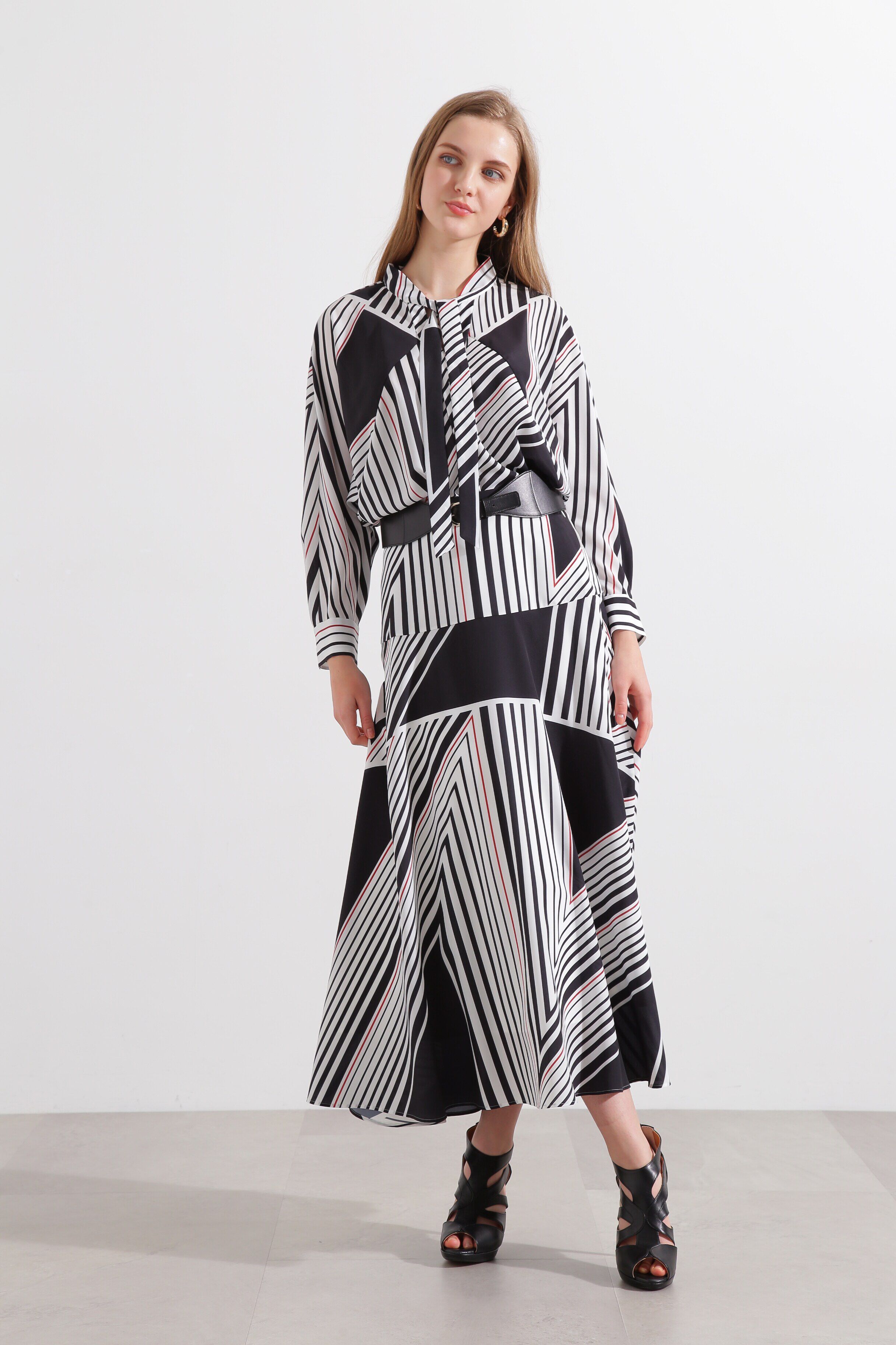  「◆トライアングルボーダープリントブラウス」|シャツ・ブラウス|