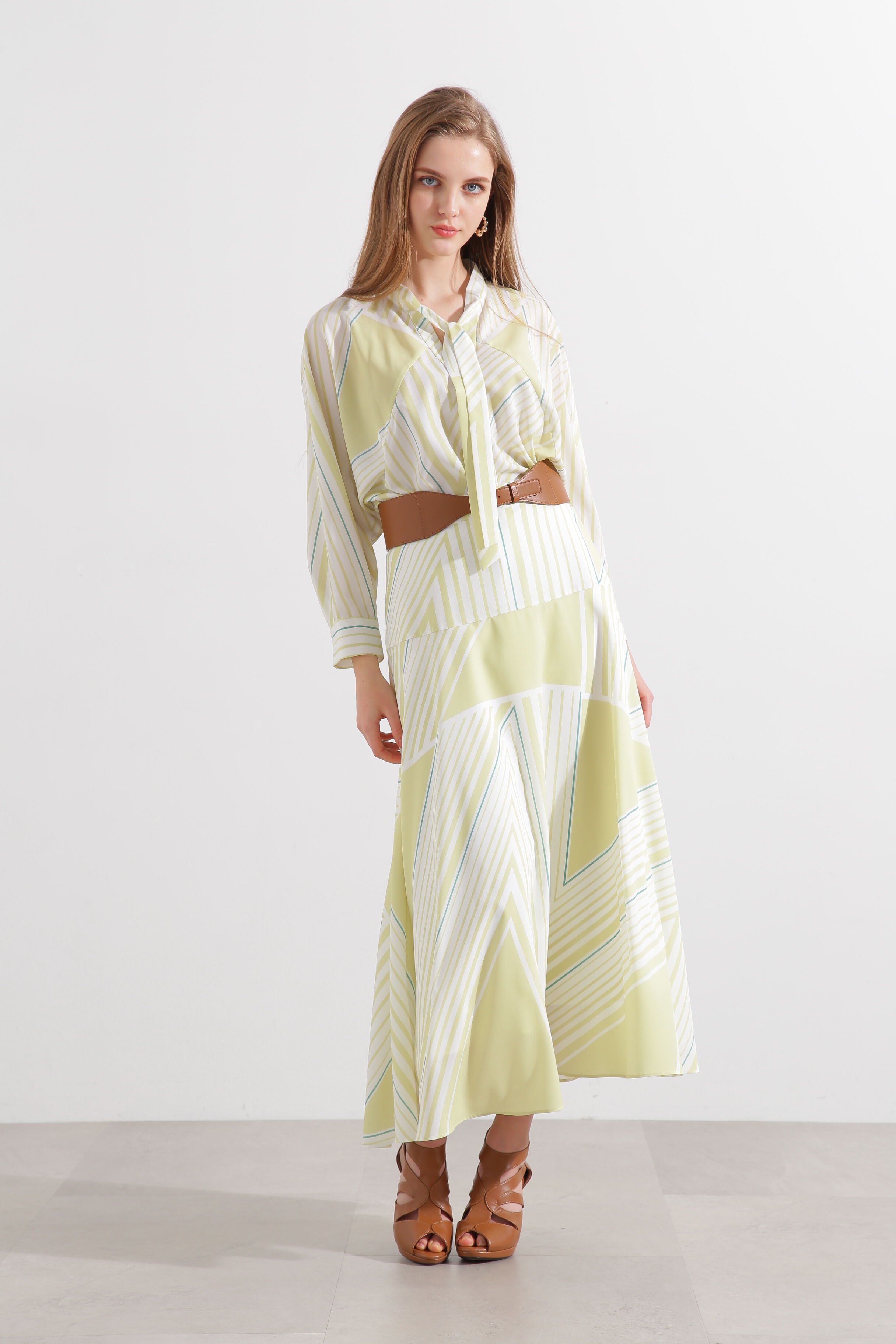  「◆トライアングルボーダープリントブラウス」|シャツ・ブラウス|