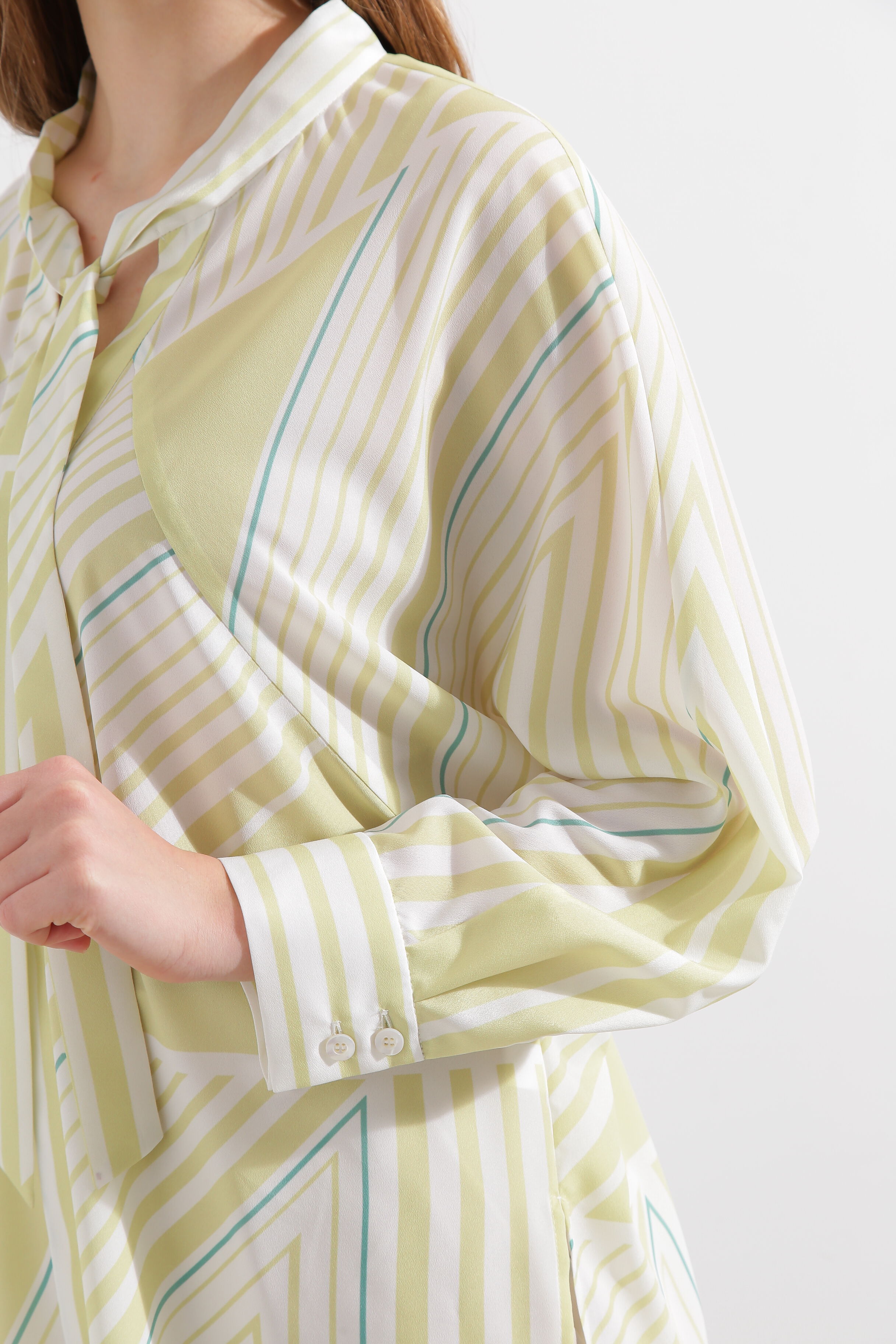  「◆トライアングルボーダープリントブラウス」|シャツ・ブラウス|