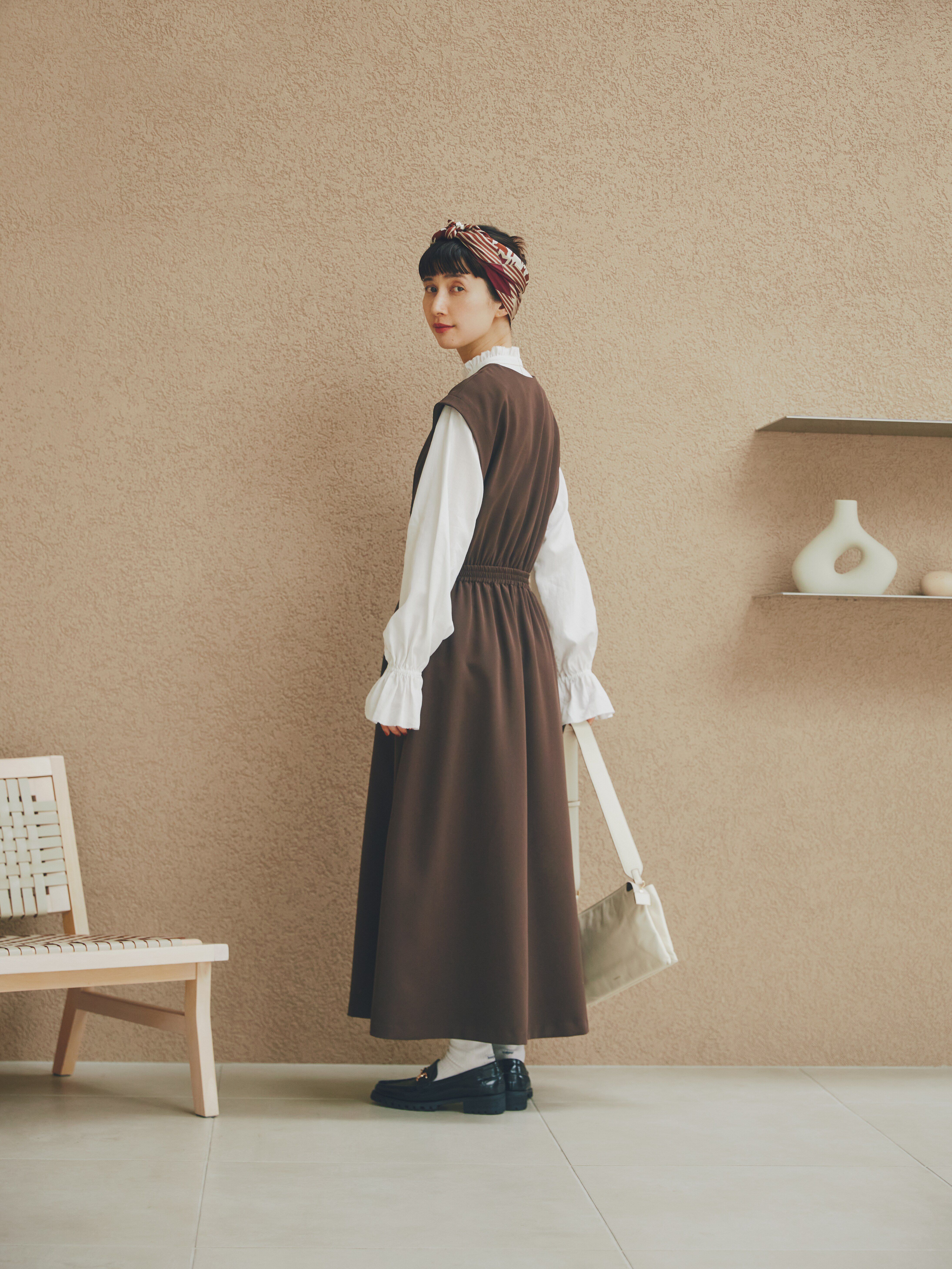  「◆ダブルクロスノースリーブワンピース」|ワンピース|