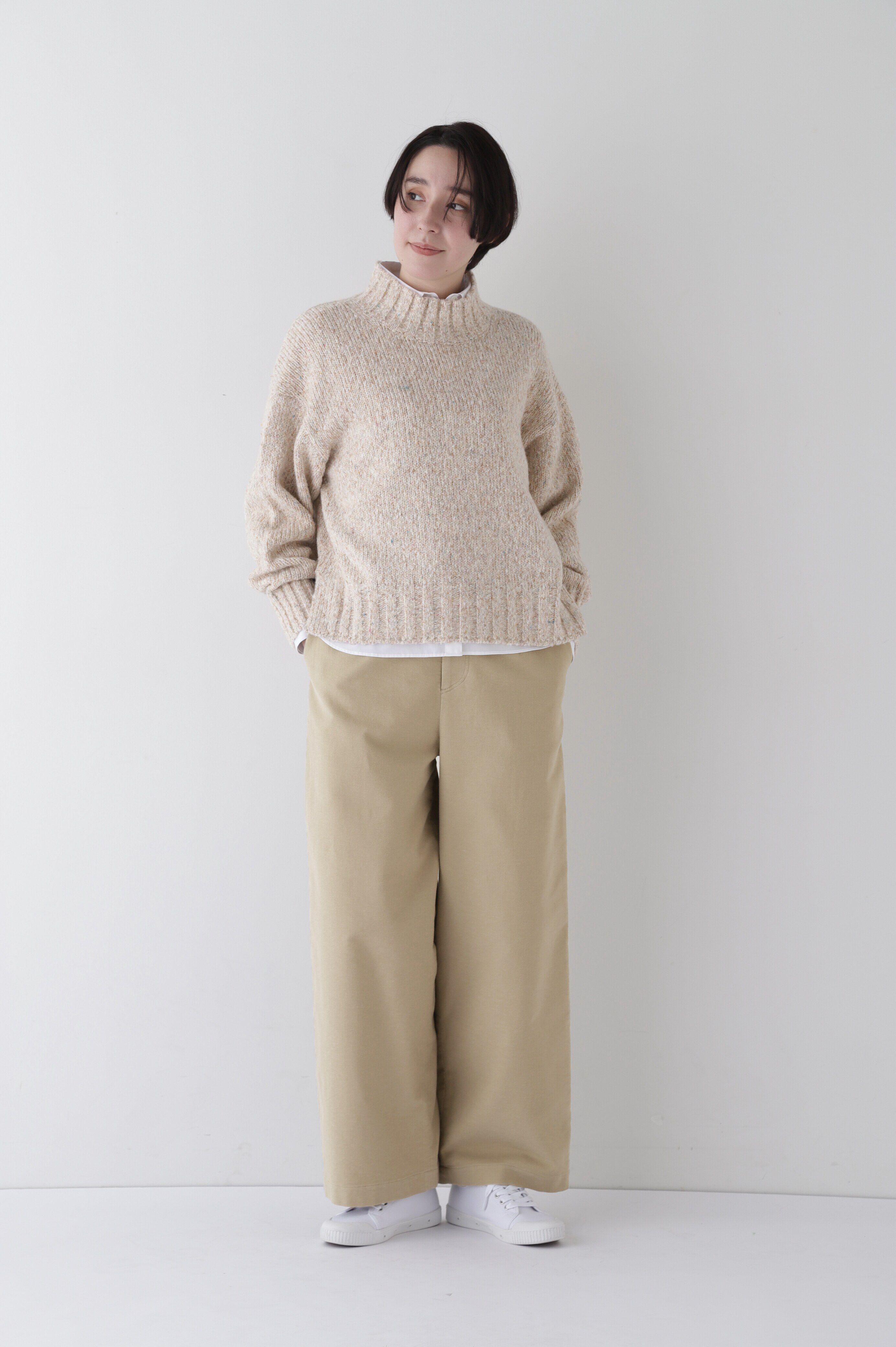  「◆ストレッチエアリードットコードセミワイドバレルパンツ」|その他|