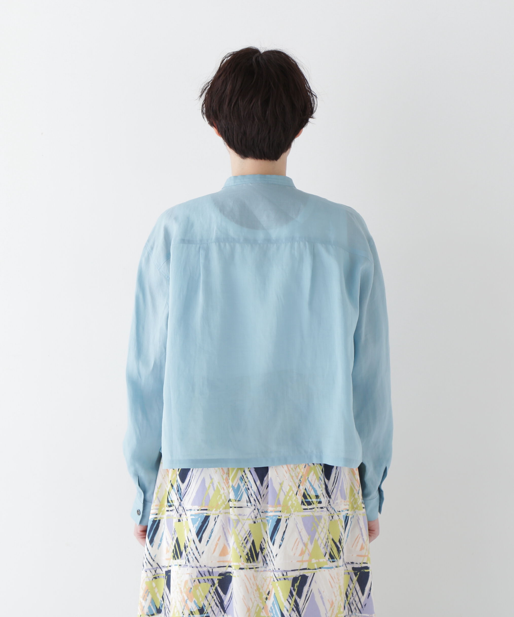  「◆ラミーバンドカラーシャツブラウス」|シャツ・ブラウス|