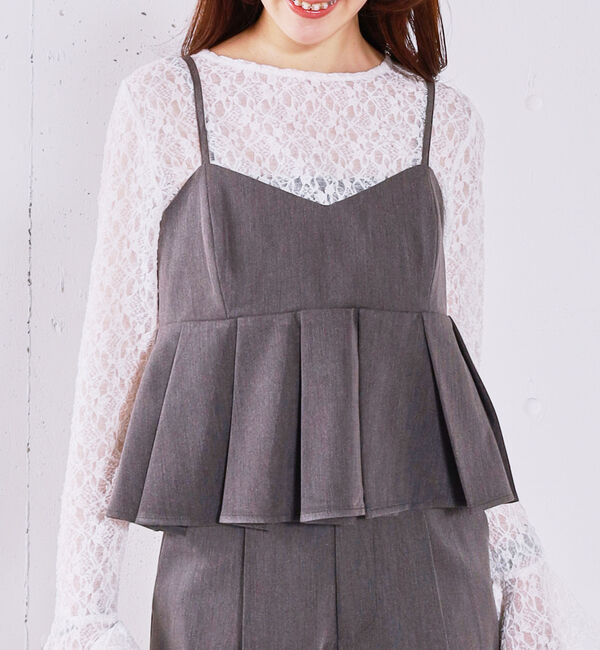 archives「【ＯＮかわ】プリーツペプラムビスチェ&times;スラックスＳＥＴ」|ワンピース|