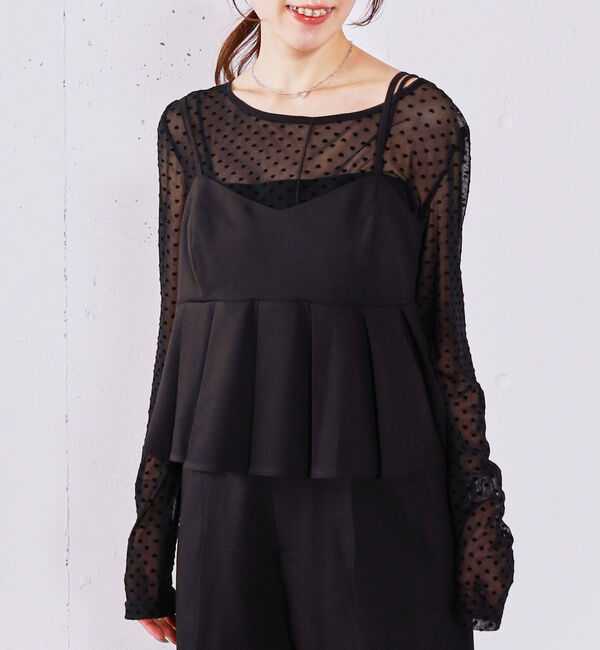 archives「【ＯＮかわ】プリーツペプラムビスチェ&times;スラックスＳＥＴ」|ワンピース|