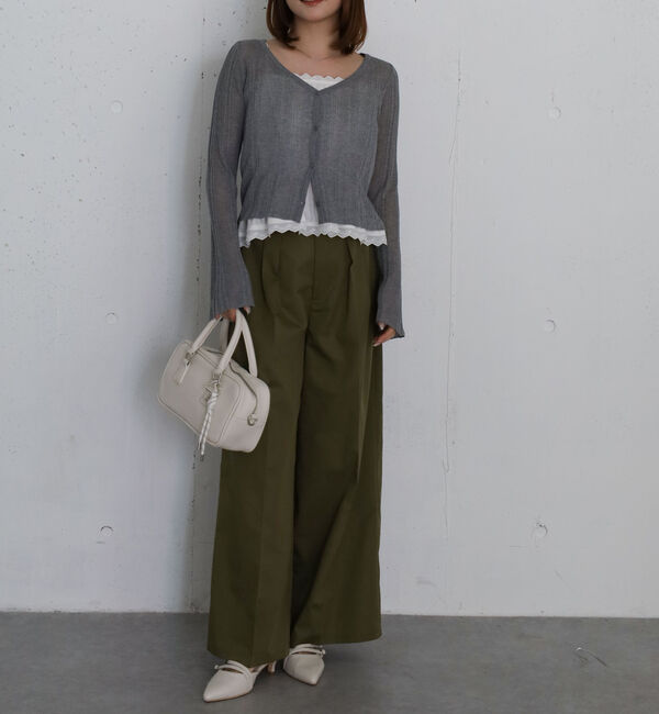 archives「コンパクトシアーＣＤ&times;コットンレースタックキャミＳＥＴ」|カーディガン|