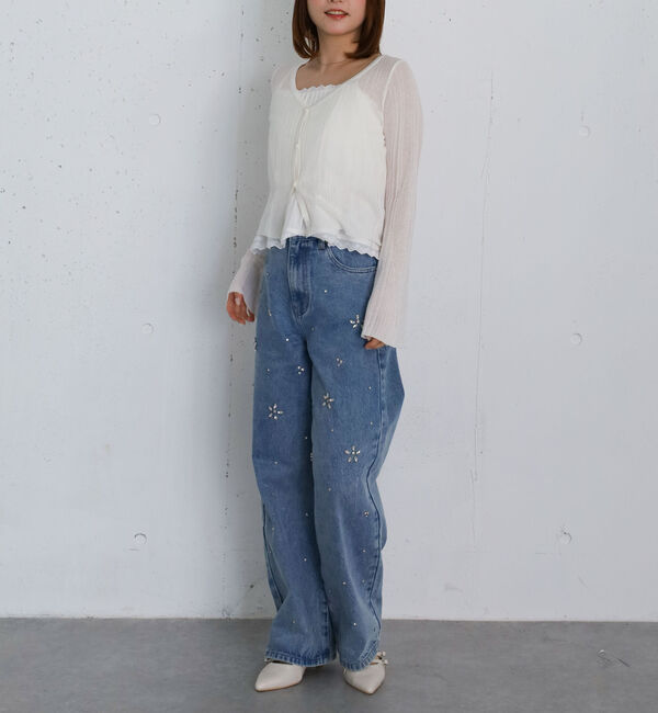 archives「コンパクトシアーＣＤ&times;コットンレースタックキャミＳＥＴ」|カーディガン|